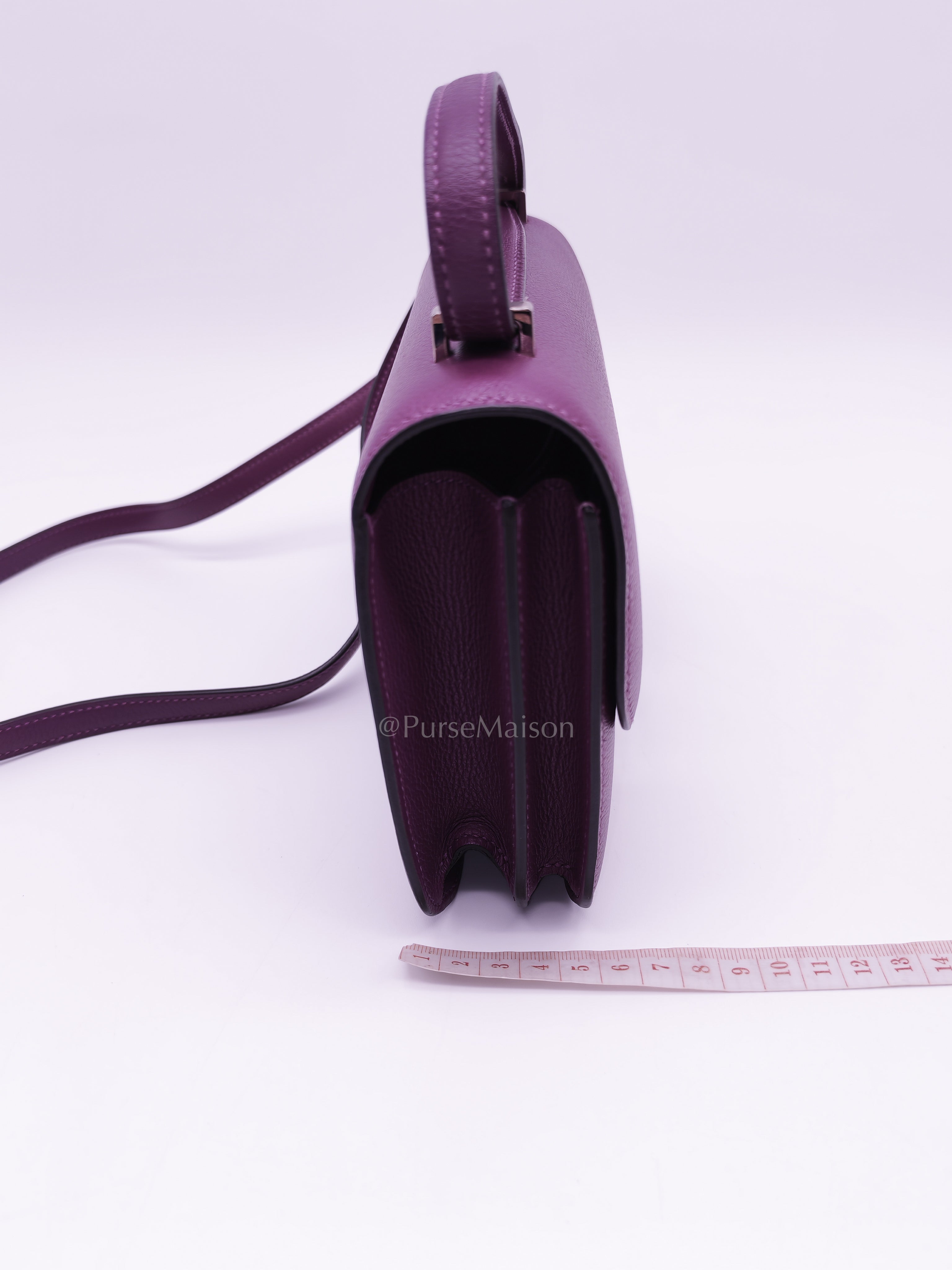 Constance 18 in Anemone Evercolor Leather & Palladium Hardware Stamp D (2019) | Purse Maison Luxury Bags Shop