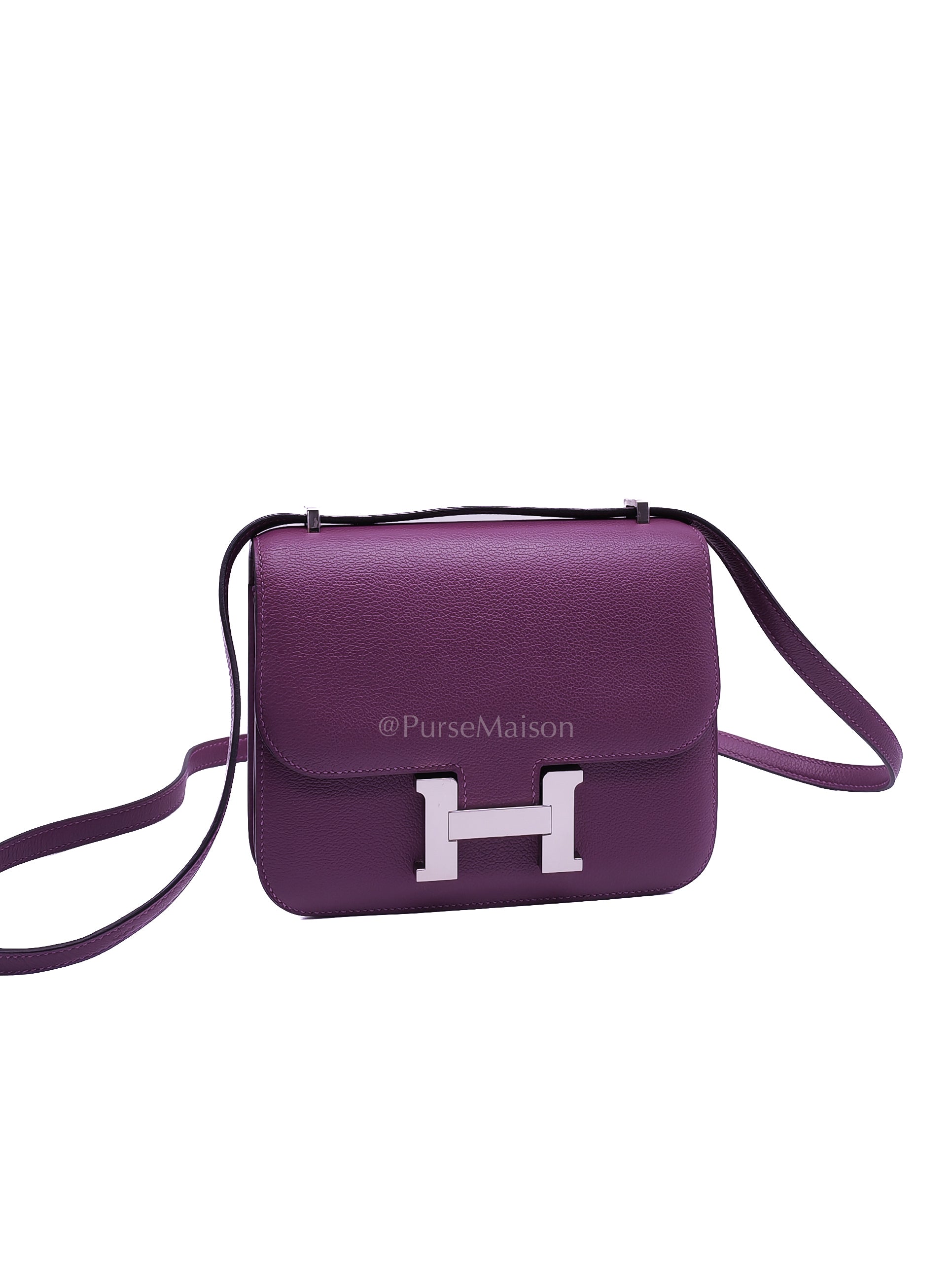 Constance 18 in Anemone Evercolor Leather & Palladium Hardware Stamp D (2019) | Purse Maison Luxury Bags Shop