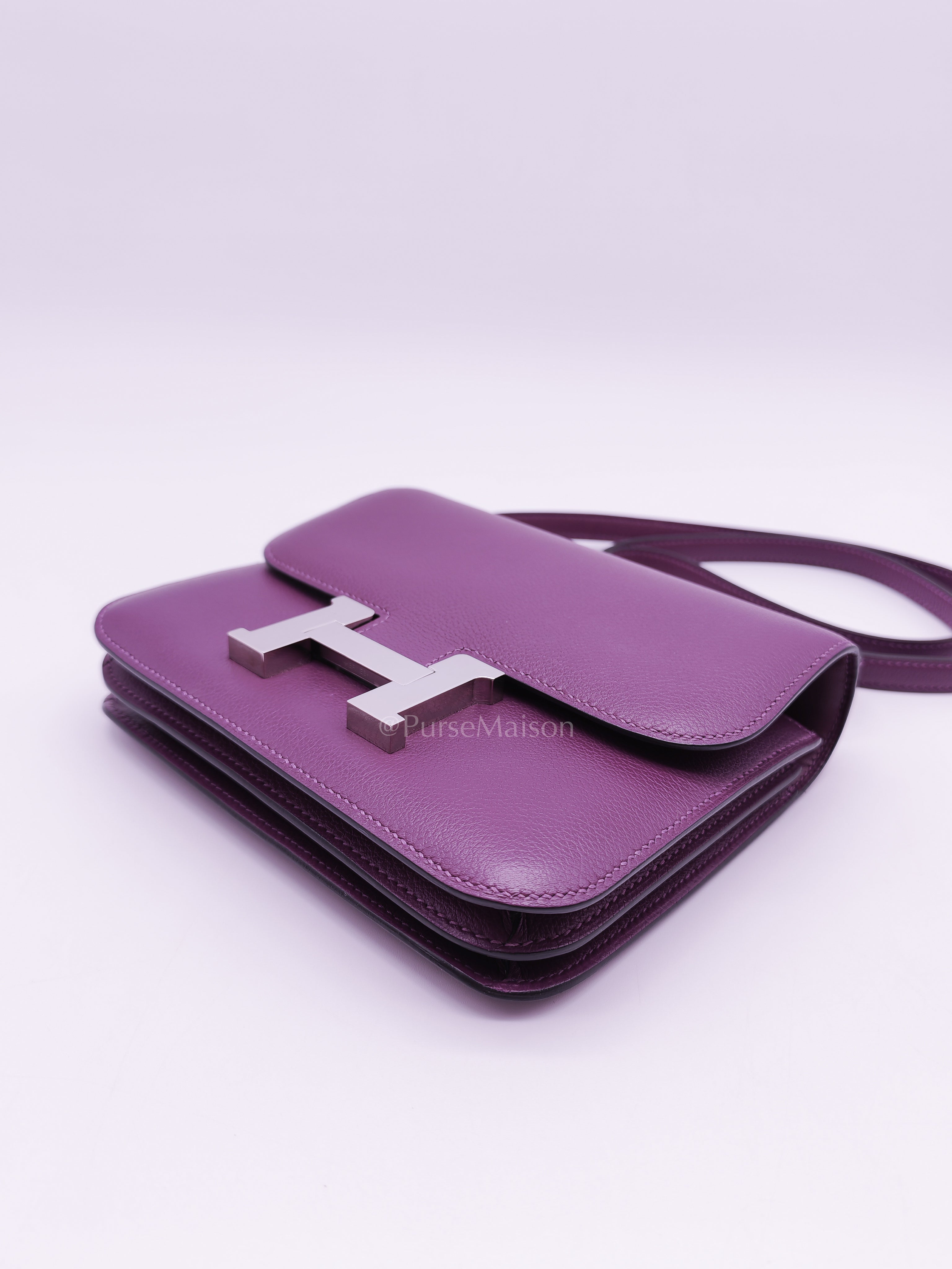 Constance 18 in Anemone Evercolor Leather & Palladium Hardware Stamp D (2019) | Purse Maison Luxury Bags Shop
