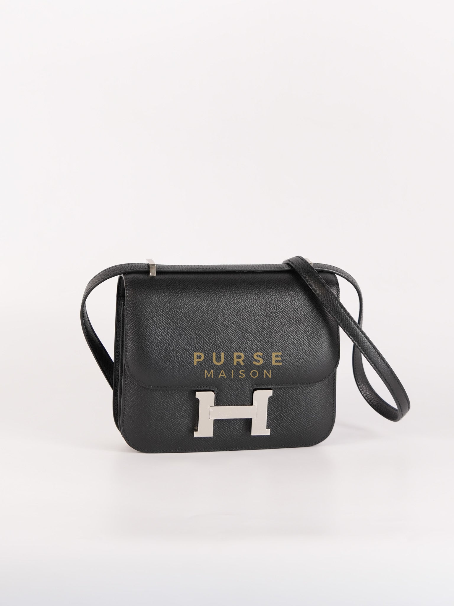 Constance 18 in Black Epsom Leather & Palladium Hardware Stamp Z (2021) | Purse Maison Luxury Bags Shop