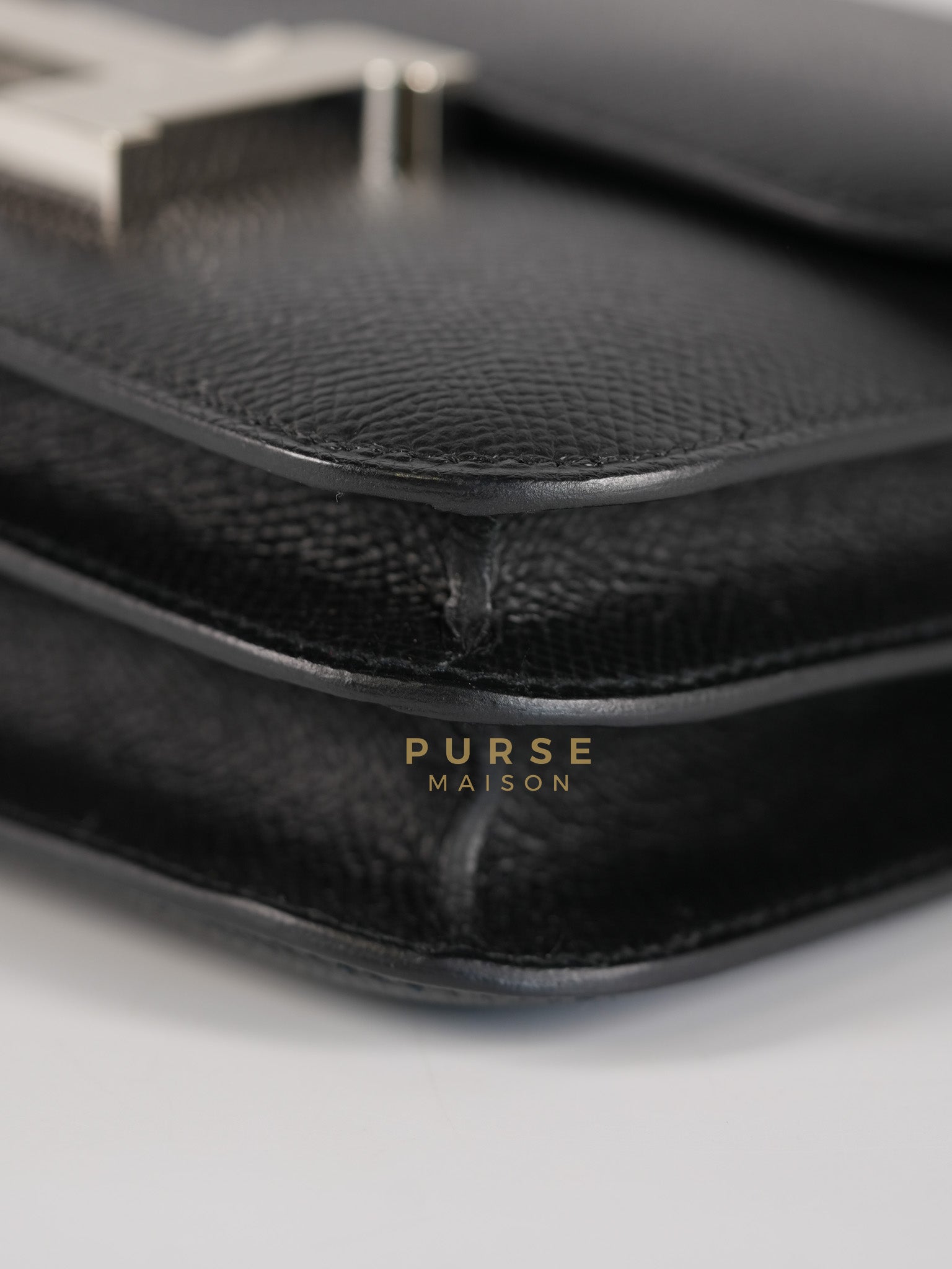 Constance 18 in Black Epsom Leather & Palladium Hardware Stamp Z (2021) | Purse Maison Luxury Bags Shop