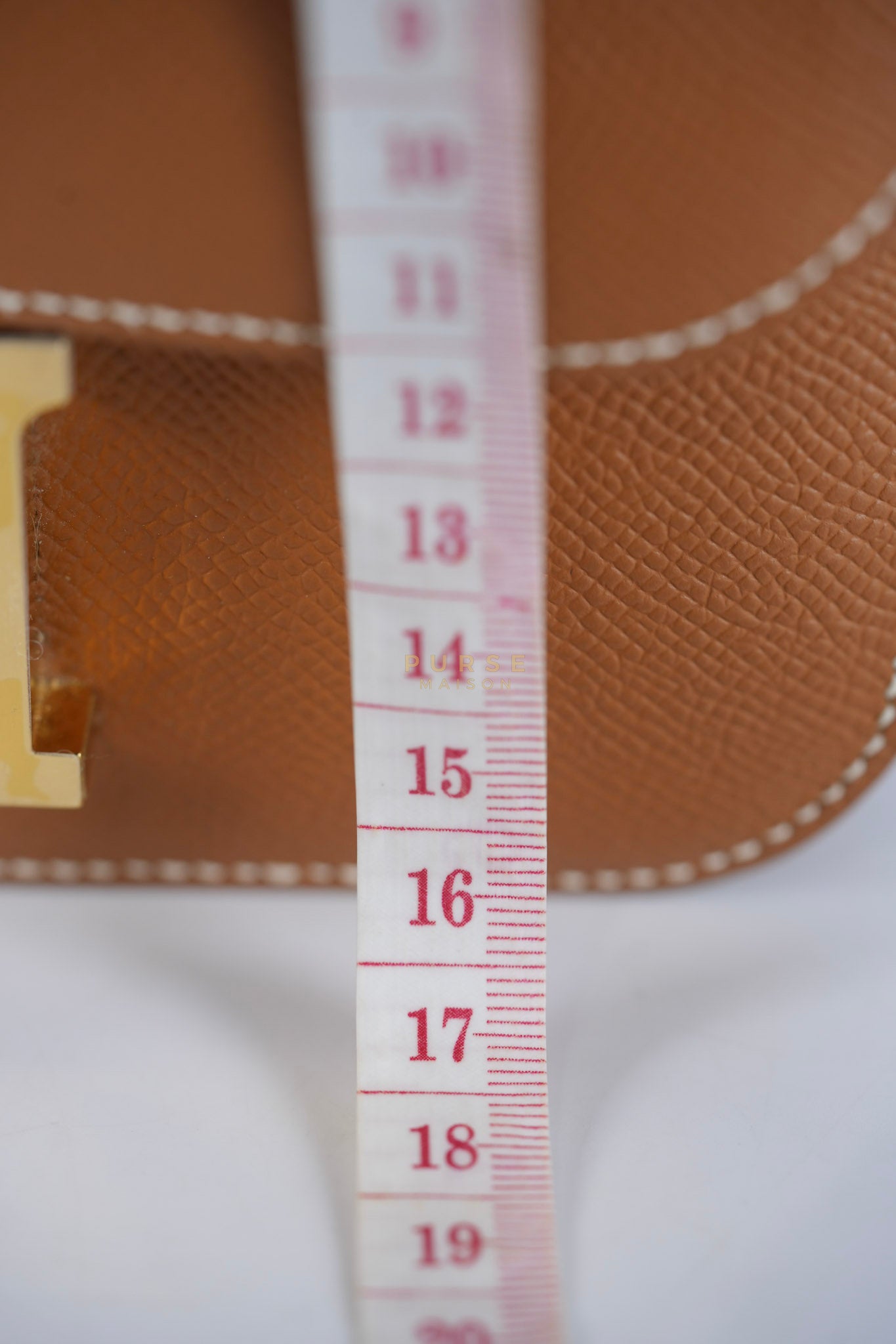 Constance 18 in Gold Epsom Leather and Gold Hardware Stamp U (2022) | Purse Maison Luxury Bags Shop