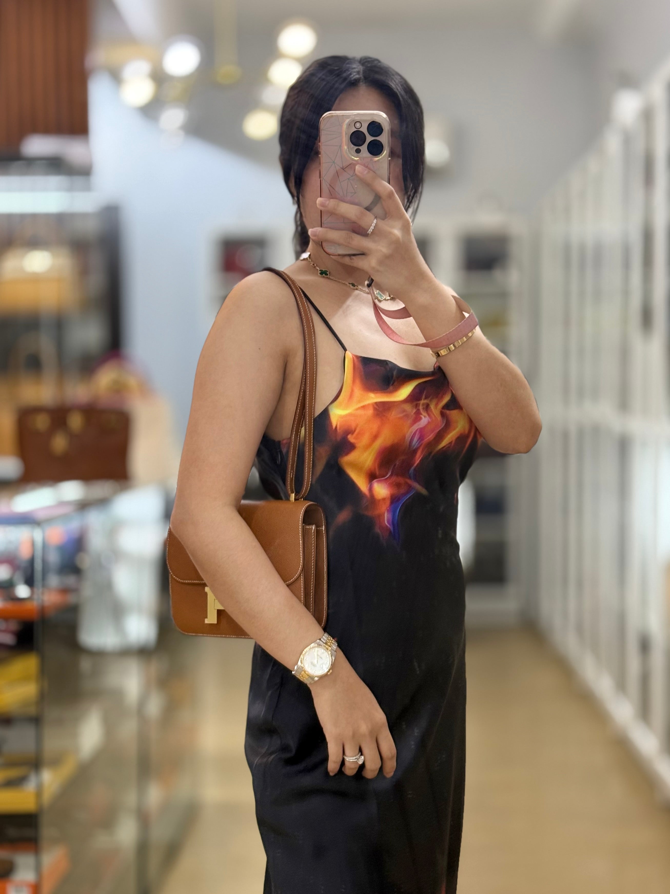 Constance 18 Gold Epsom Leather and Gold Hardware Stamp B (2023) | Purse Maison Luxury Bags Shop