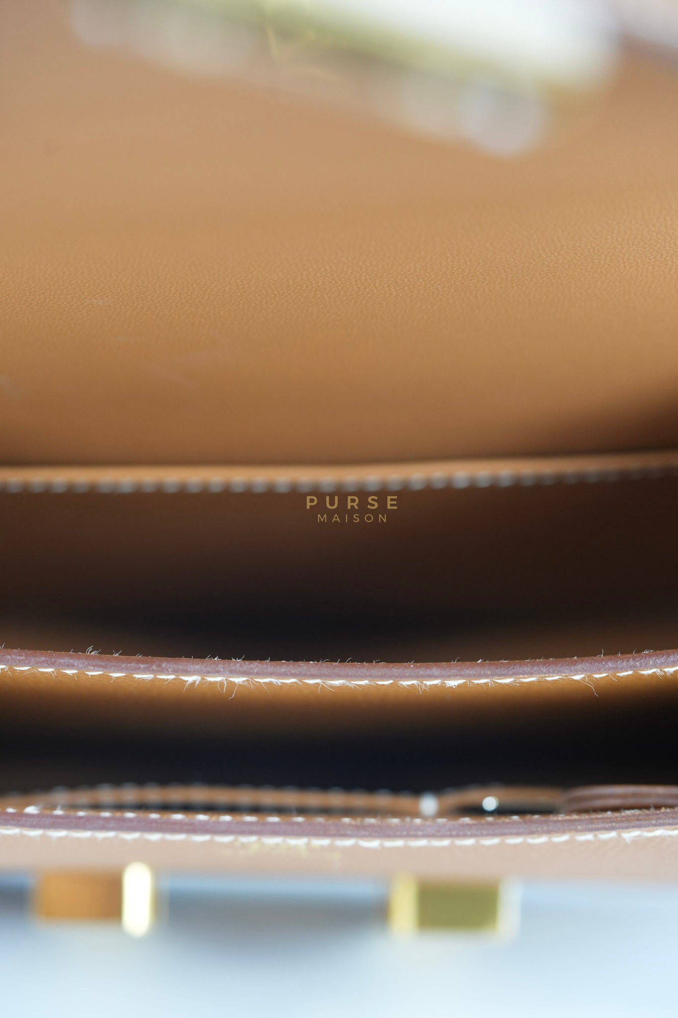 Constance 18 in Gold Epsom Leather and Gold Hardware Stamp U (2022) | Purse Maison Luxury Bags Shop