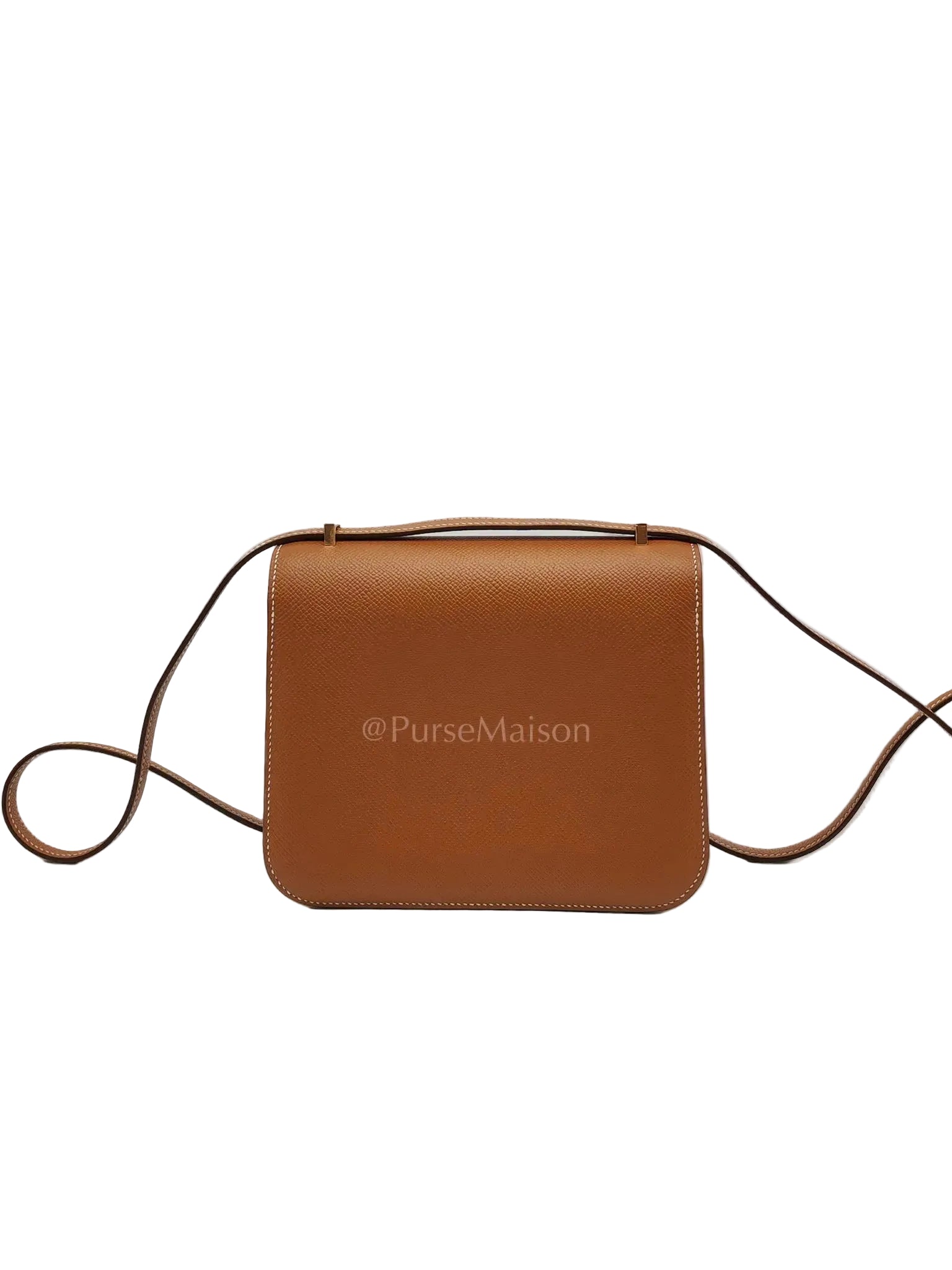 Constance 18 in Gold Epsom Leather & Gold Hardware Stamp U(2022) | Purse Maison Luxury Bags Shop