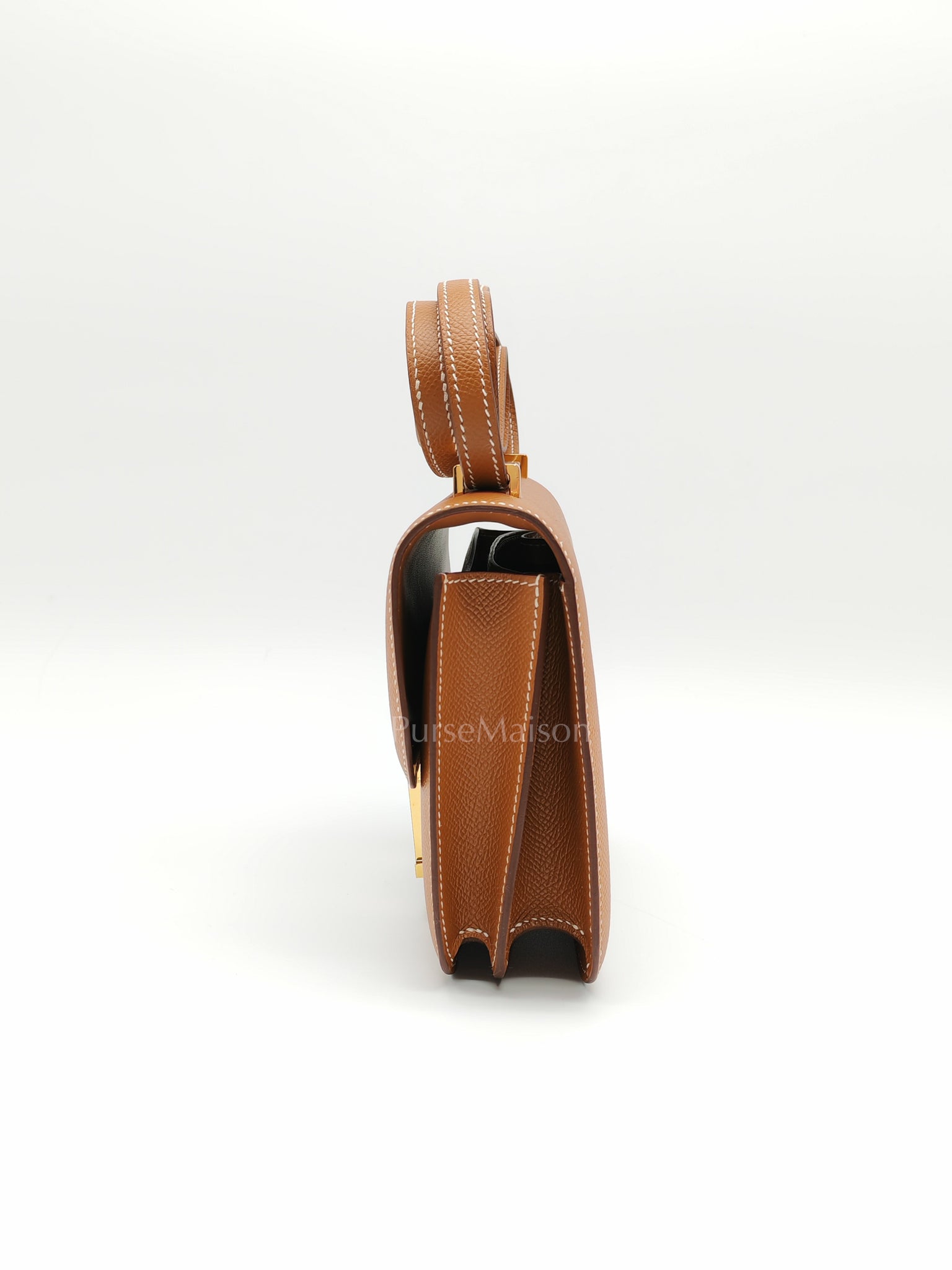 Constance 18 in Gold Epsom Leather & Gold Hardware Stamp U(2022) | Purse Maison Luxury Bags Shop