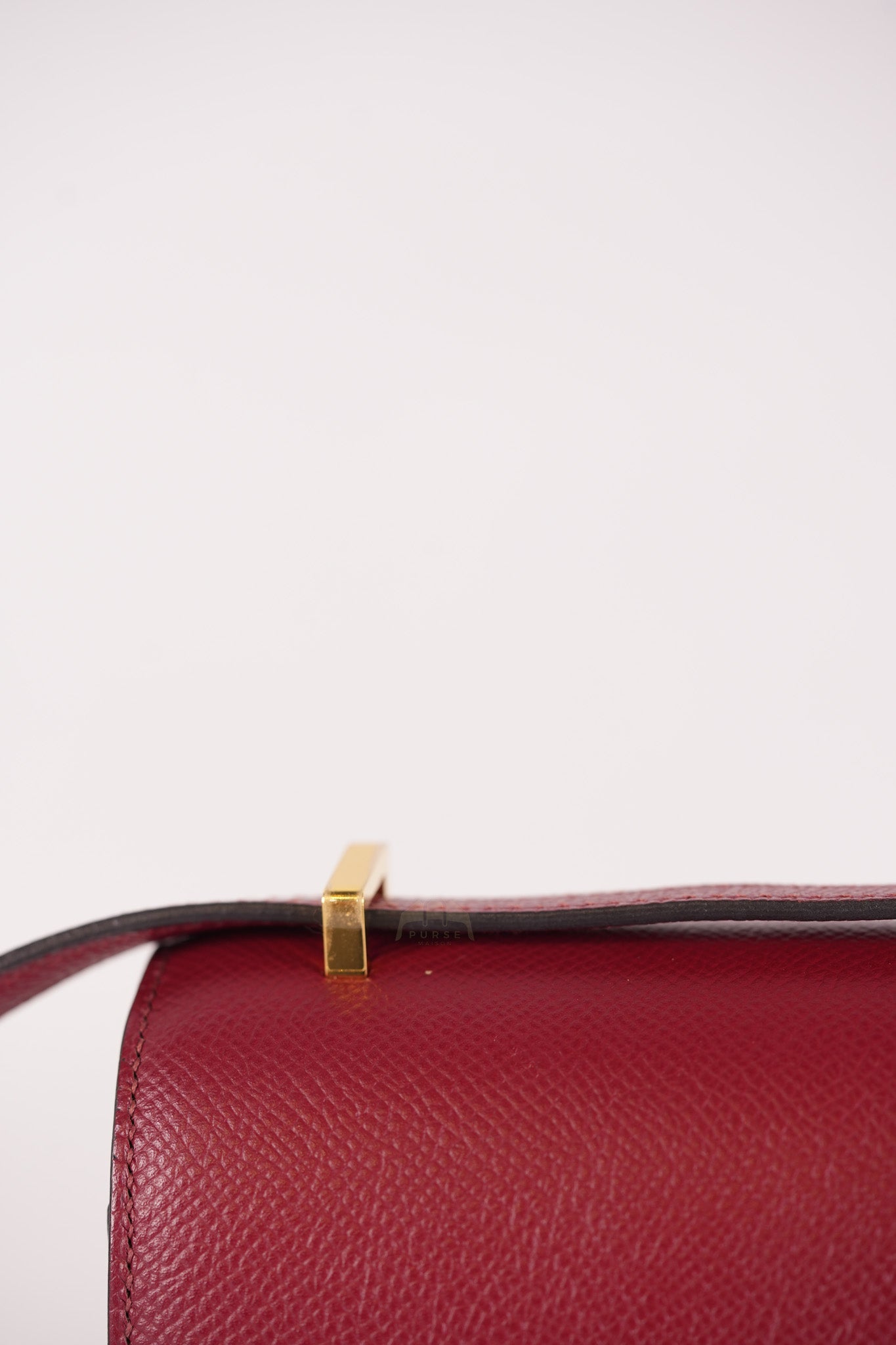 Constance 18 in Rouge Grenat Epsom Leather and Gold Hardware Stamp U (2022) | Purse Maison Luxury Bags Shop