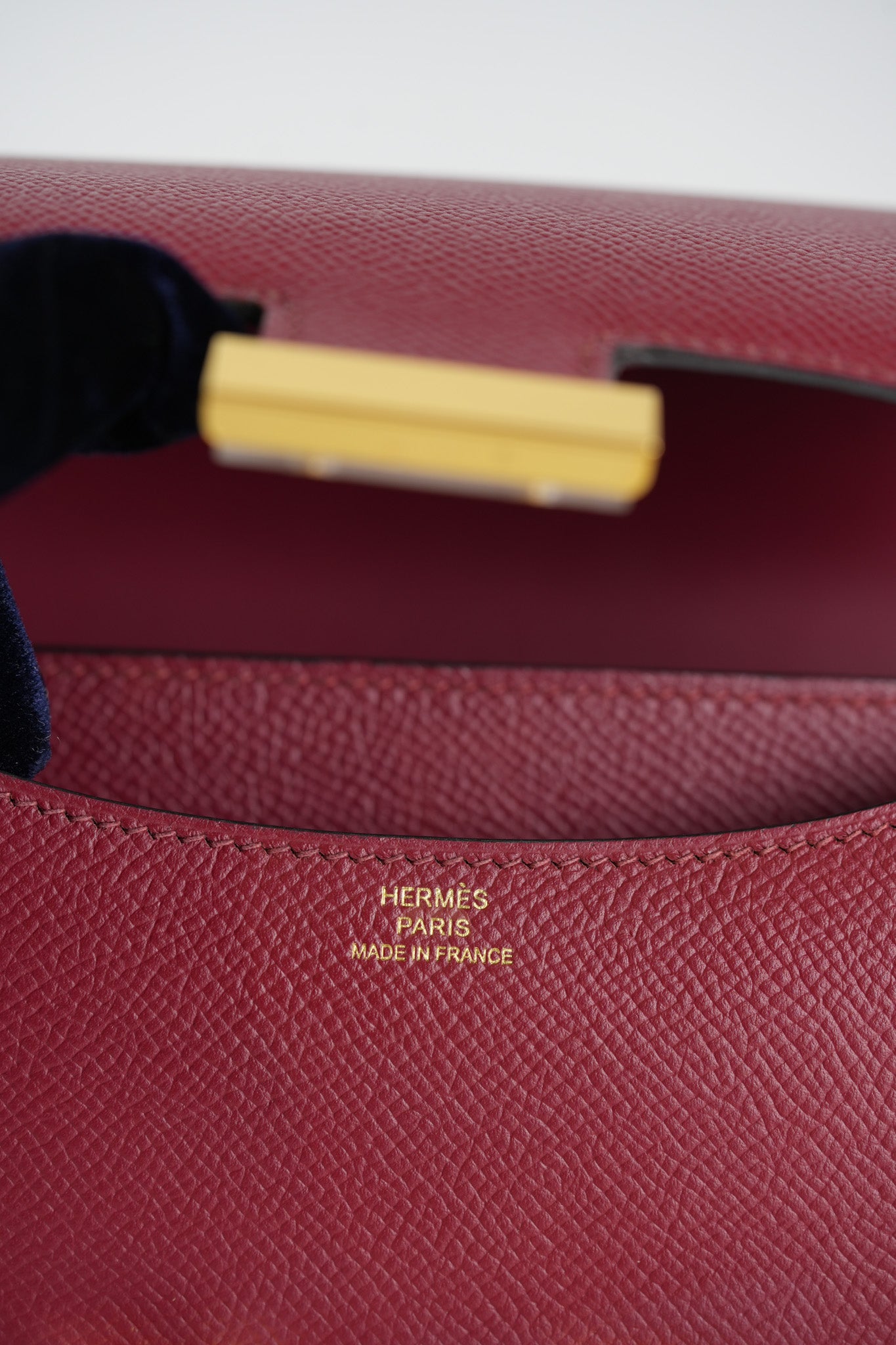 Constance 18 in Rouge Grenat Epsom Leather and Gold Hardware Stamp U (2022) | Purse Maison Luxury Bags Shop