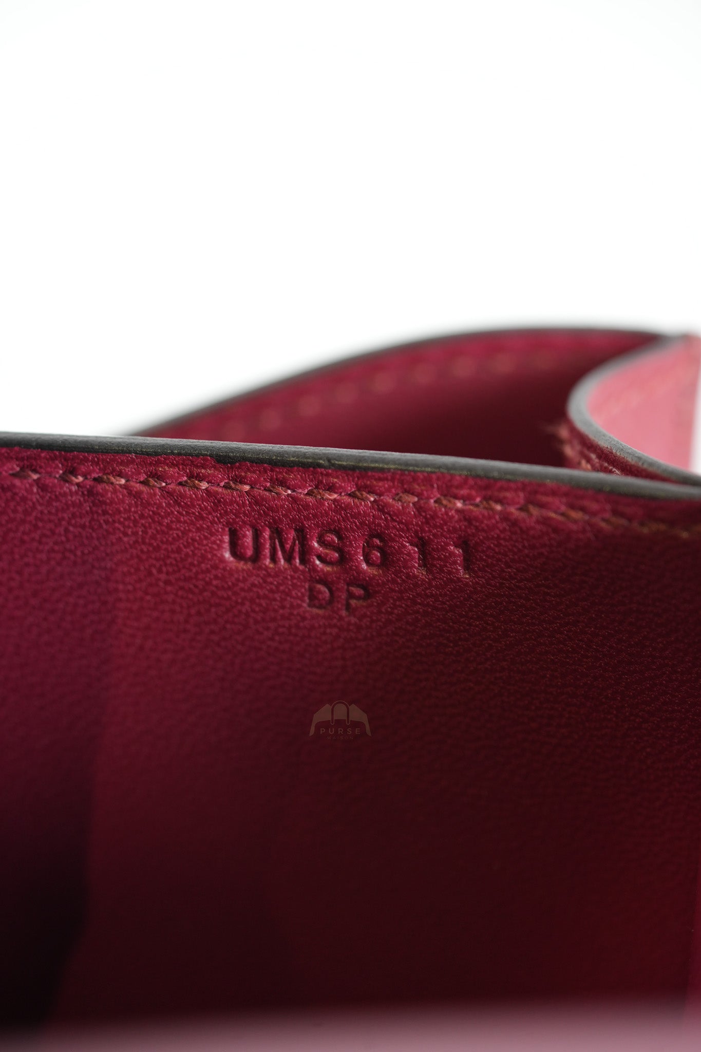 Constance 18 in Rouge Grenat Epsom Leather and Gold Hardware Stamp U (2022) | Purse Maison Luxury Bags Shop