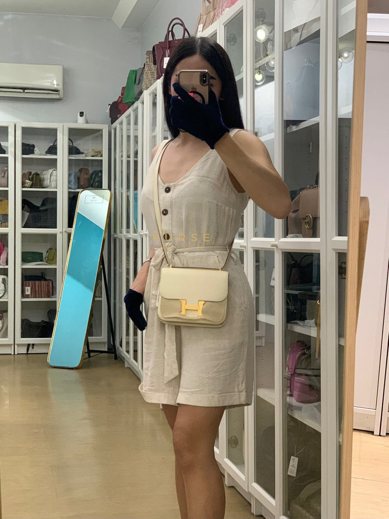 Constance 18 Nata in Epsom Leather and Gold Hardware Stamp U (2022) | Purse Maison Luxury Bags Shop