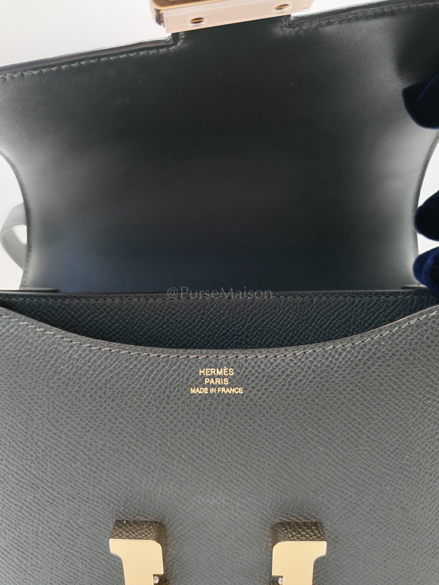 Constance 18 Vert Mangrove Epsom Leather in Permabrass Hardware Stamp K(2025) | Purse Maison Luxury Bags Shop