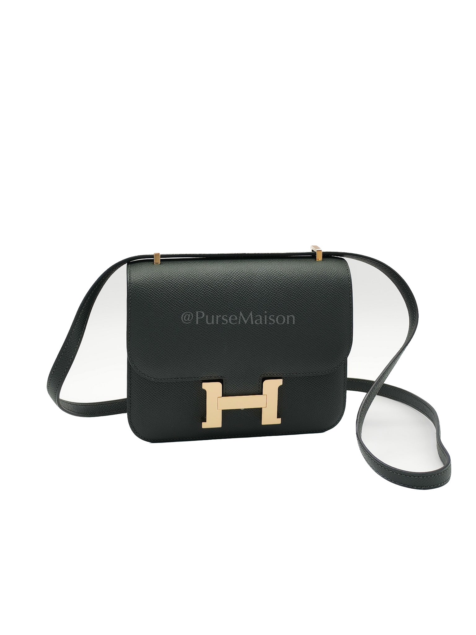 Constance 18 Vert Mangrove Epsom Leather in Permabrass Hardware Stamp K(2025) | Purse Maison Luxury Bags Shop
