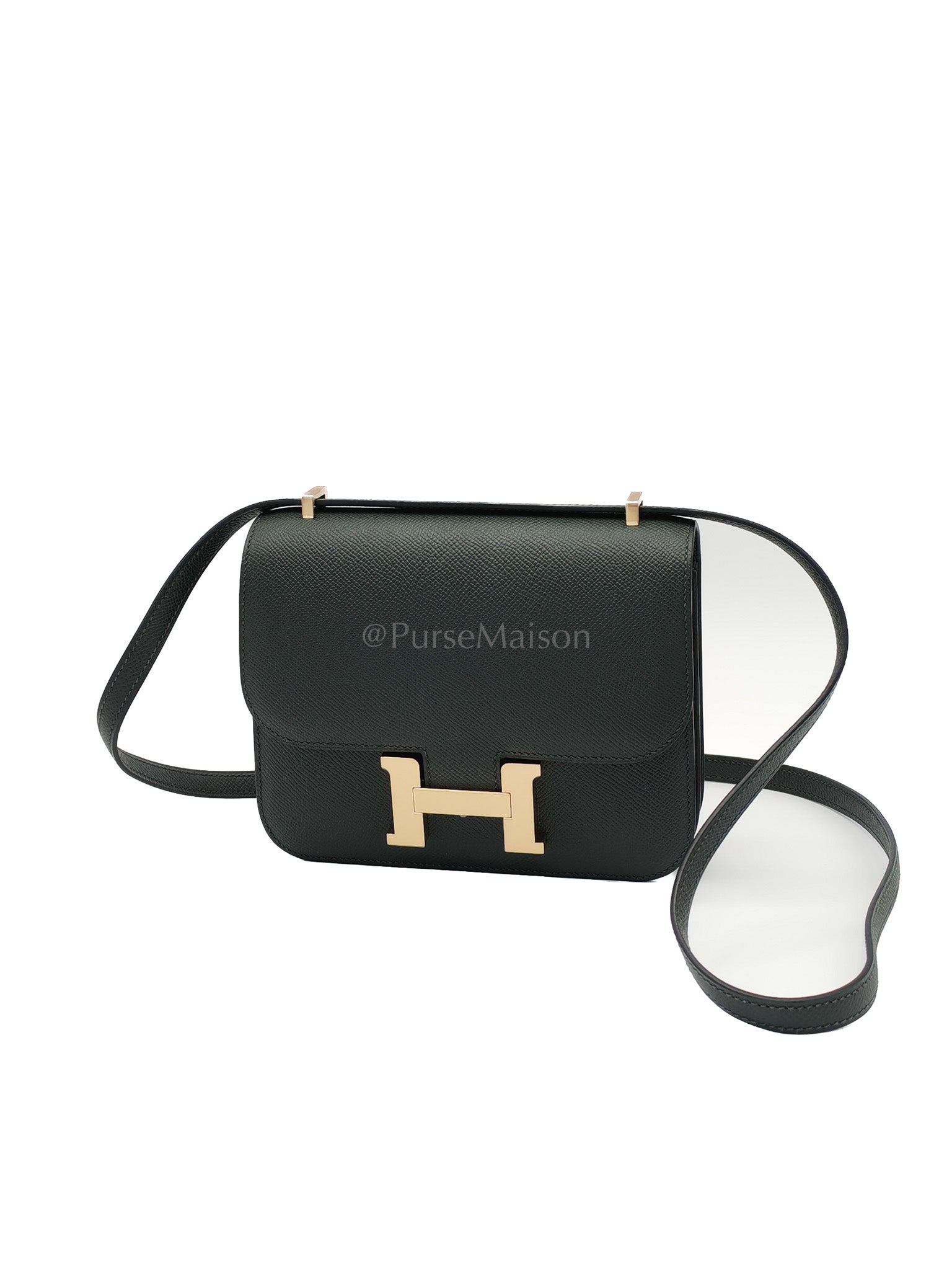 Constance 18 Vert Mangrove Epsom Leather in Permabrass Hardware Stamp K(2025) | Purse Maison Luxury Bags Shop