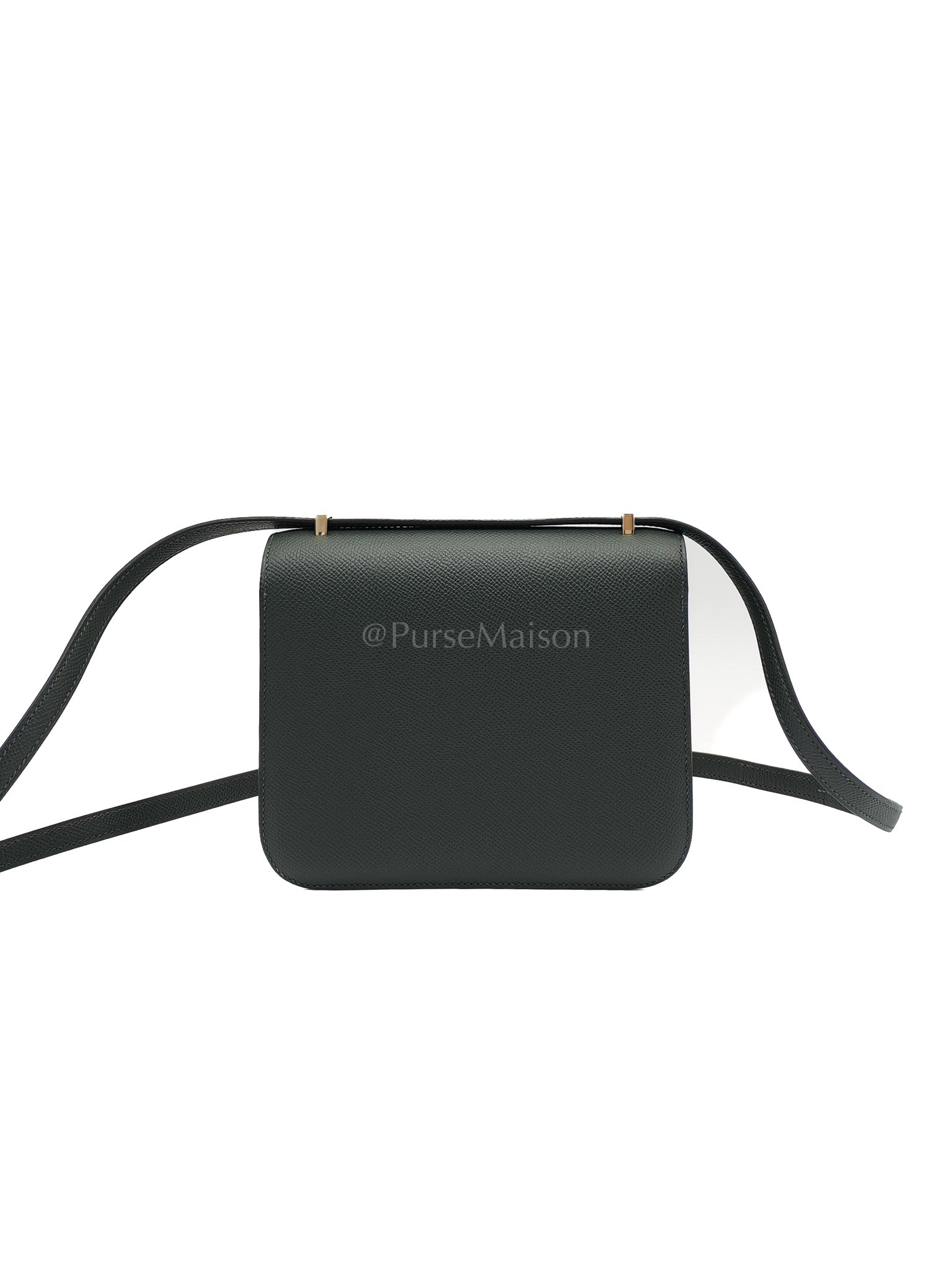 Constance 18 Vert Mangrove Epsom Leather in Permabrass Hardware Stamp K(2025) | Purse Maison Luxury Bags Shop