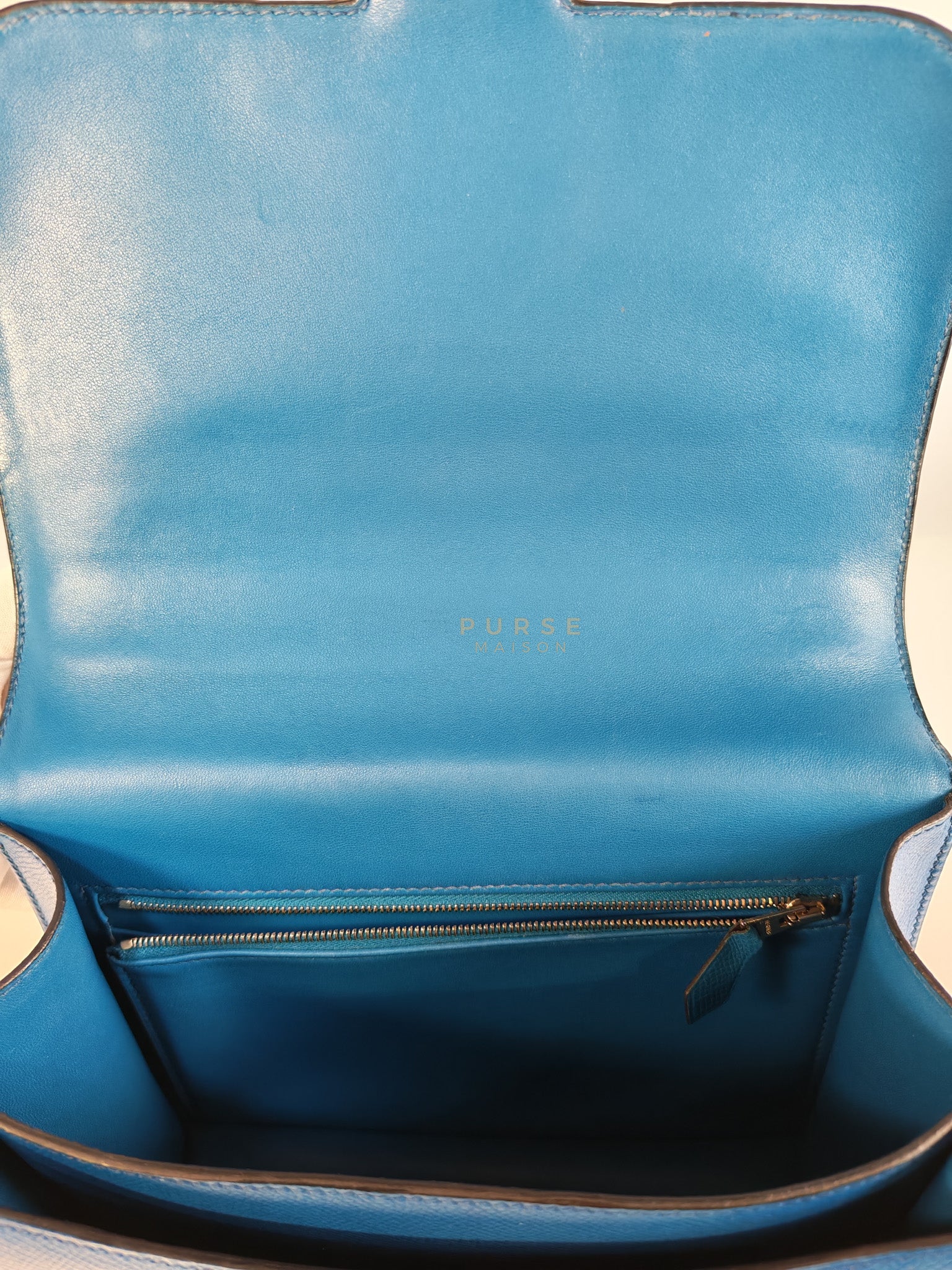 Constance 24 Epsom in Colvert Evercolor Leather and Palladium Hardware Stamp Square R (2014) | Purse Maison Luxury Bags Shop