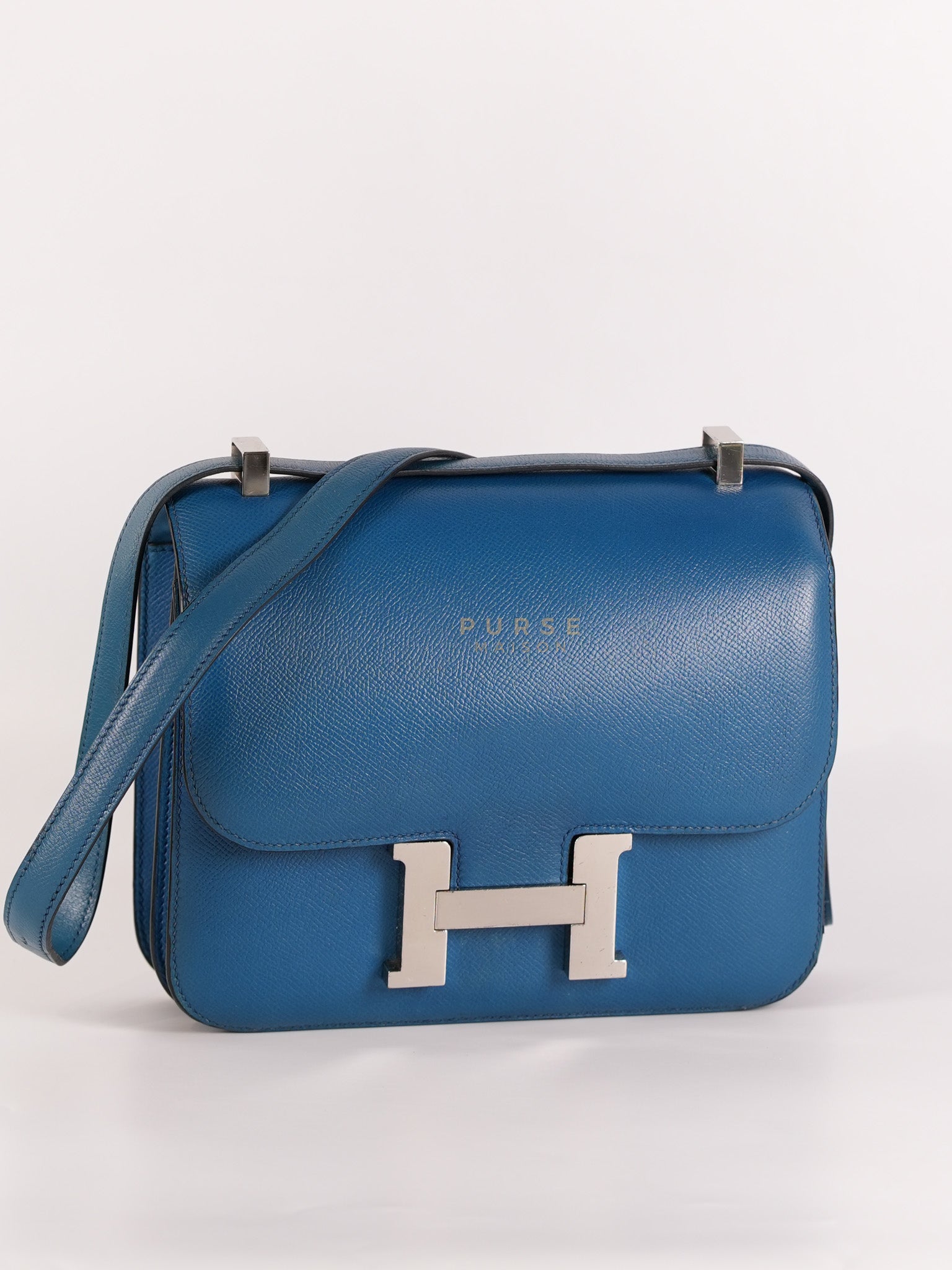 Constance 24 Epsom in Colvert Evercolor Leather and Palladium Hardware Stamp Square R (2014) | Purse Maison Luxury Bags Shop