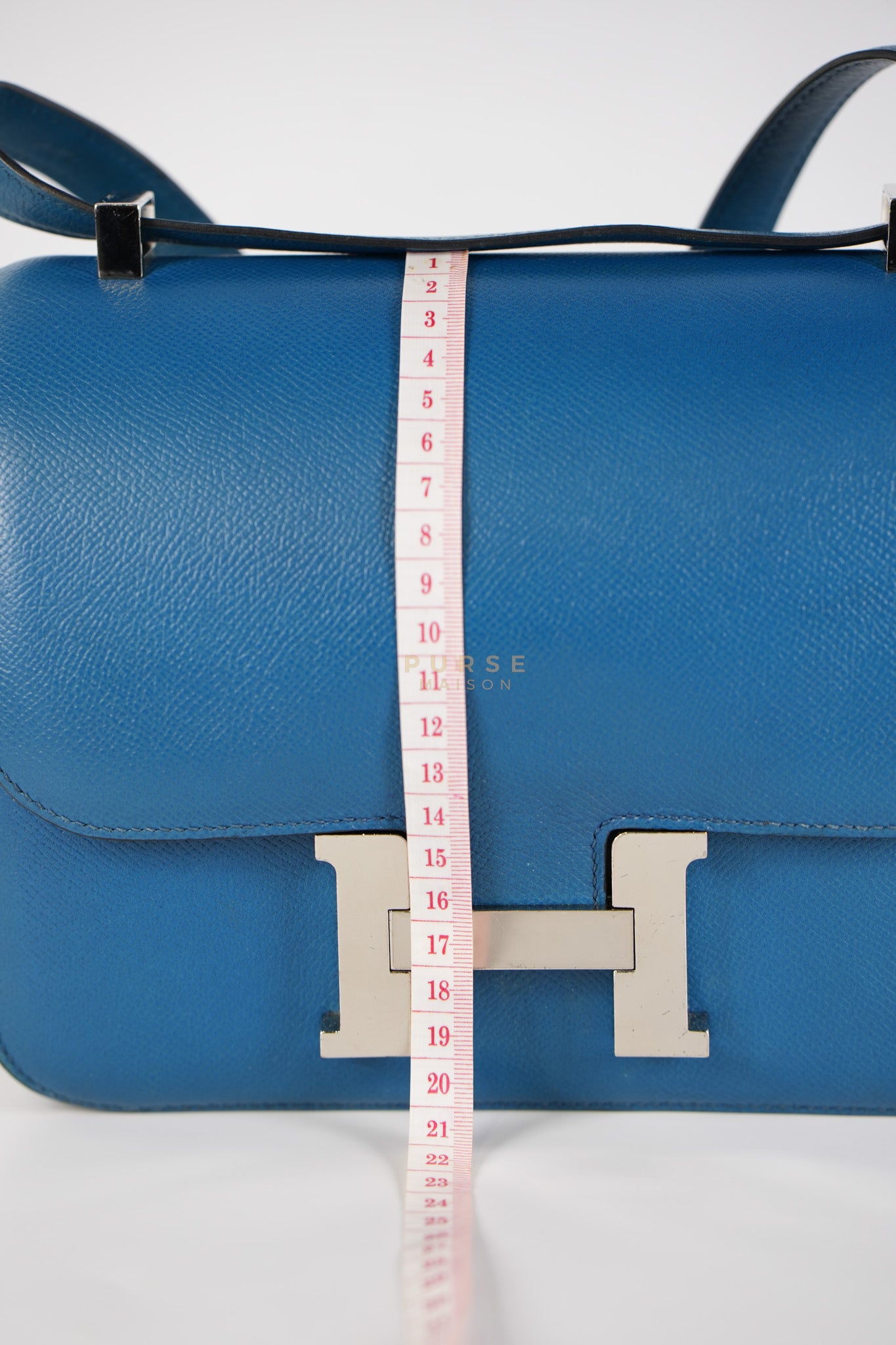 Constance 24 Epsom in Colvert Evercolor Leather and Palladium Hardware Stamp Square R (2014) | Purse Maison Luxury Bags Shop