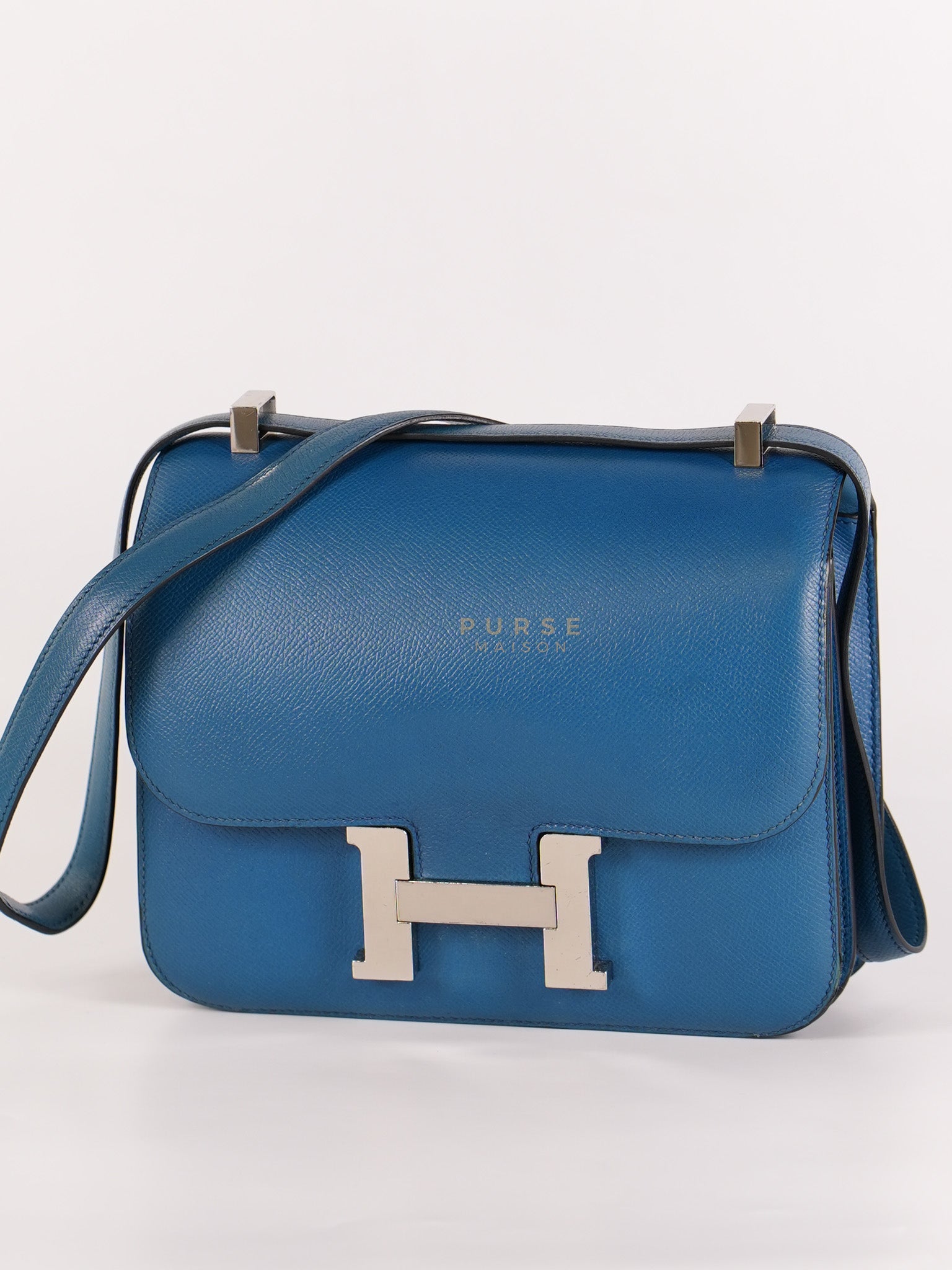 Constance 24 Epsom in Colvert Evercolor Leather and Palladium Hardware Stamp Square R (2014) | Purse Maison Luxury Bags Shop