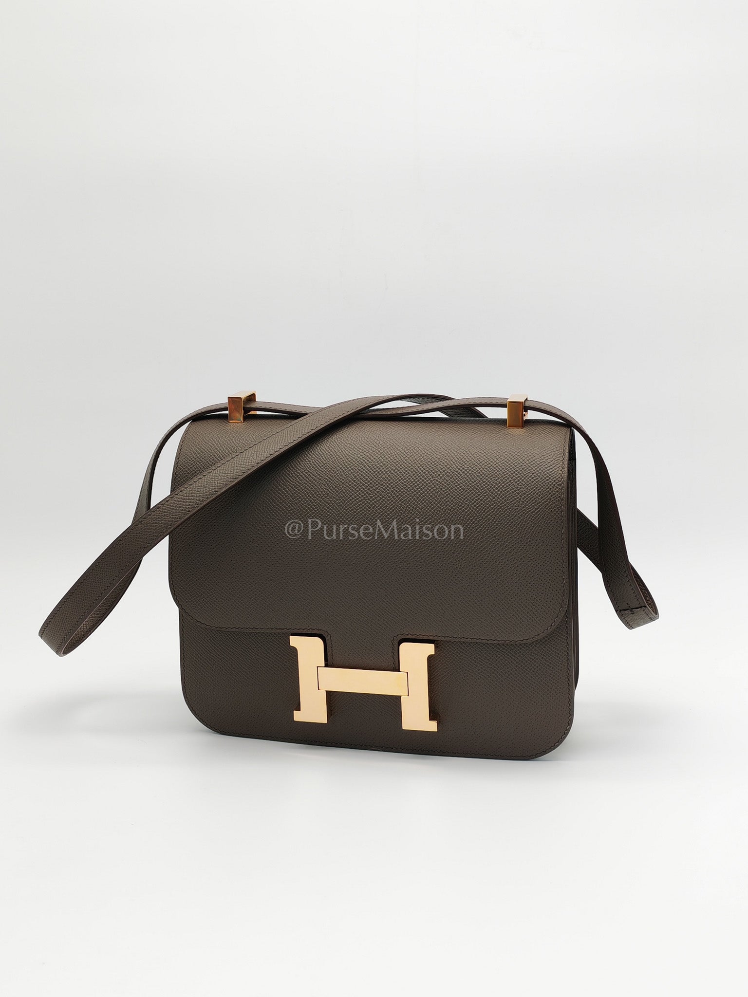 Constance 24 Etain in Epsom Leather Anemone Interior and Rosegold Hardware with Horseshoe Stamp A (2017) | Purse Maison Luxury Bags Shop