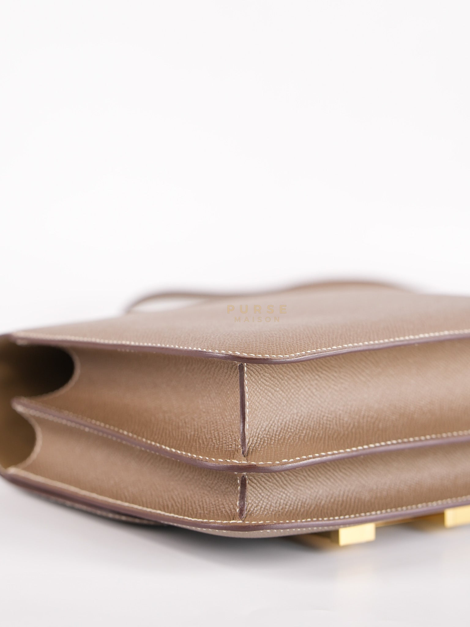 Constance 24 Etoupe in Epsom Leather and Gold Hardware Stamp C (2018) | Purse Maison Luxury Bags Shop