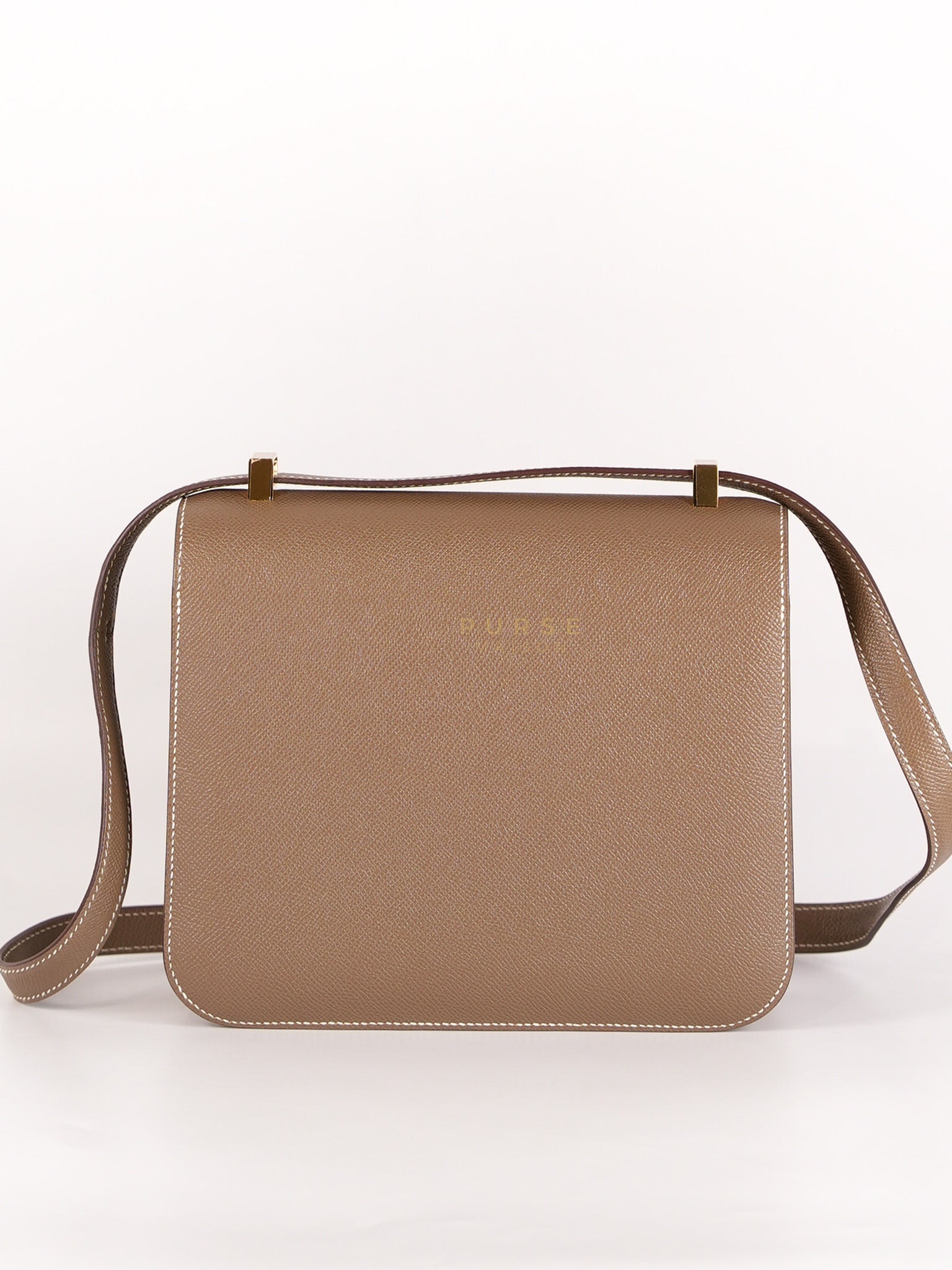 Constance 24 Etoupe in Epsom Leather and Gold Hardware Stamp C (2018) | Purse Maison Luxury Bags Shop