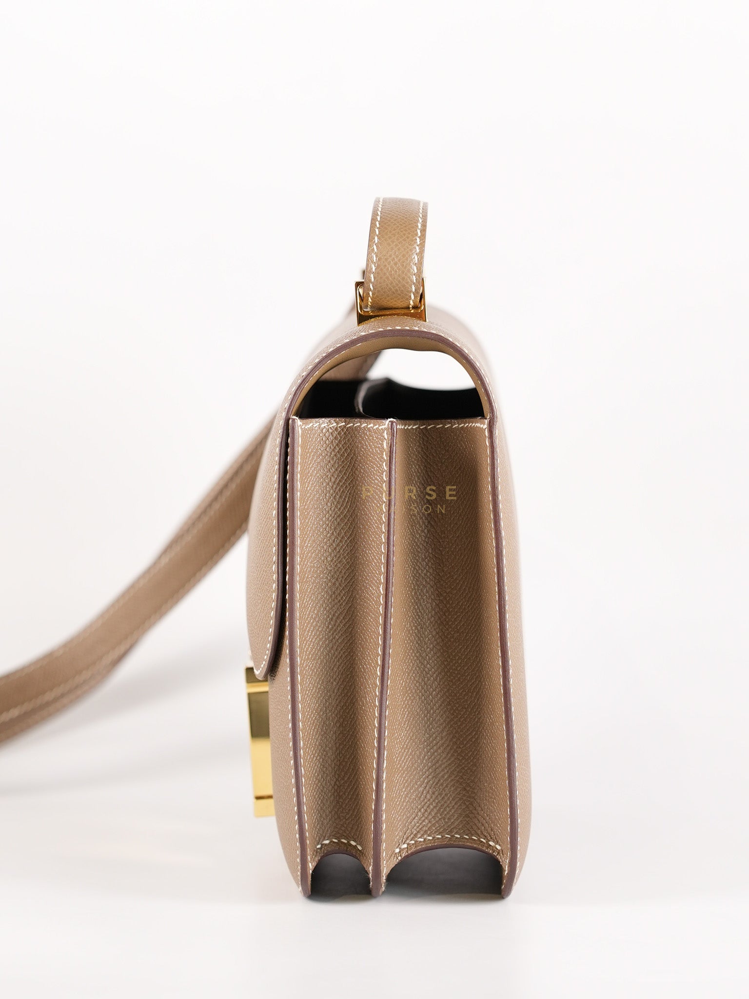 Constance 24 Etoupe in Epsom Leather and Gold Hardware Stamp C (2018) | Purse Maison Luxury Bags Shop