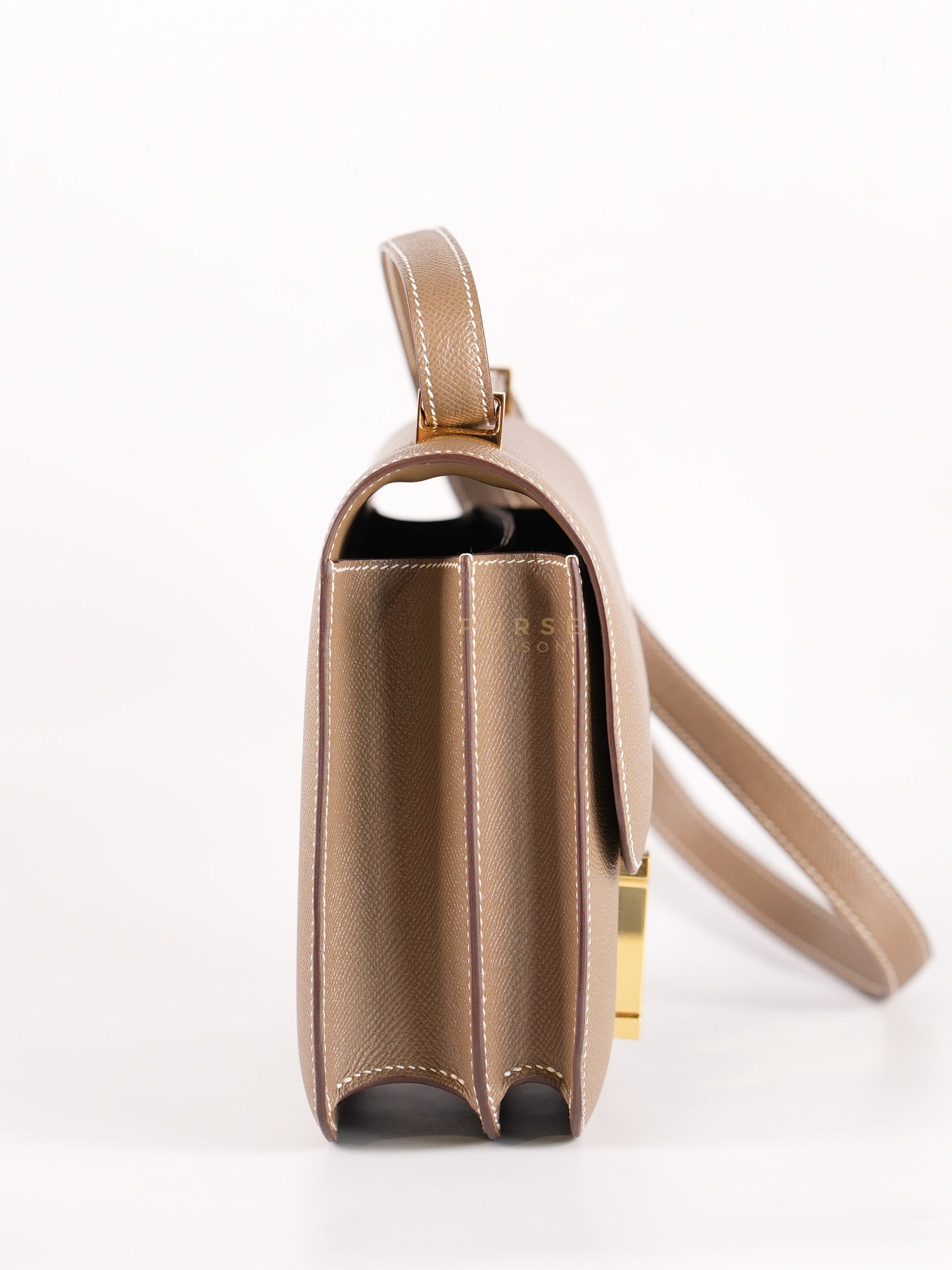 Constance 24 Etoupe in Epsom Leather and Gold Hardware Stamp C (2018) | Purse Maison Luxury Bags Shop
