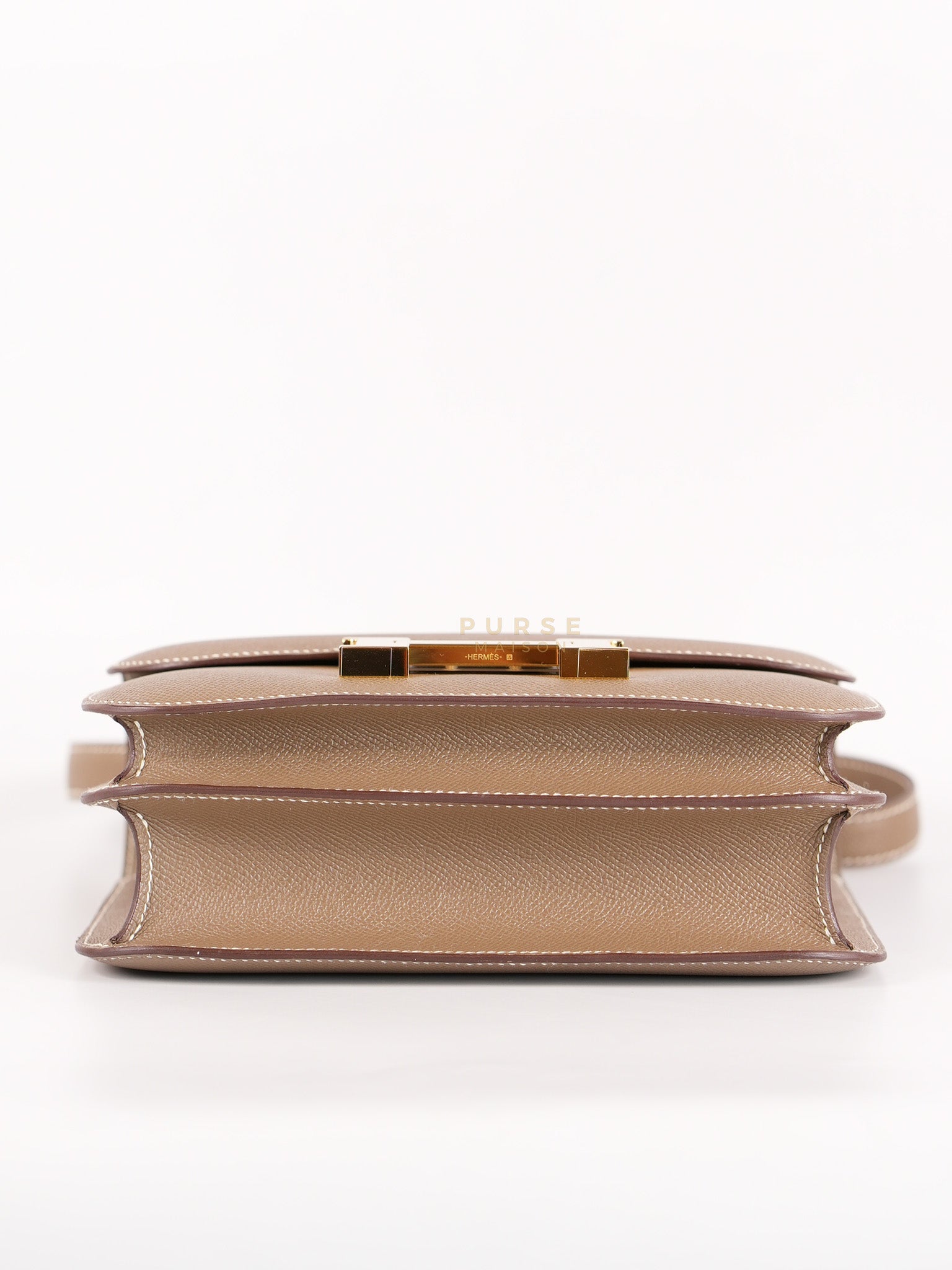 Constance 24 Etoupe in Epsom Leather and Gold Hardware Stamp C (2018) | Purse Maison Luxury Bags Shop