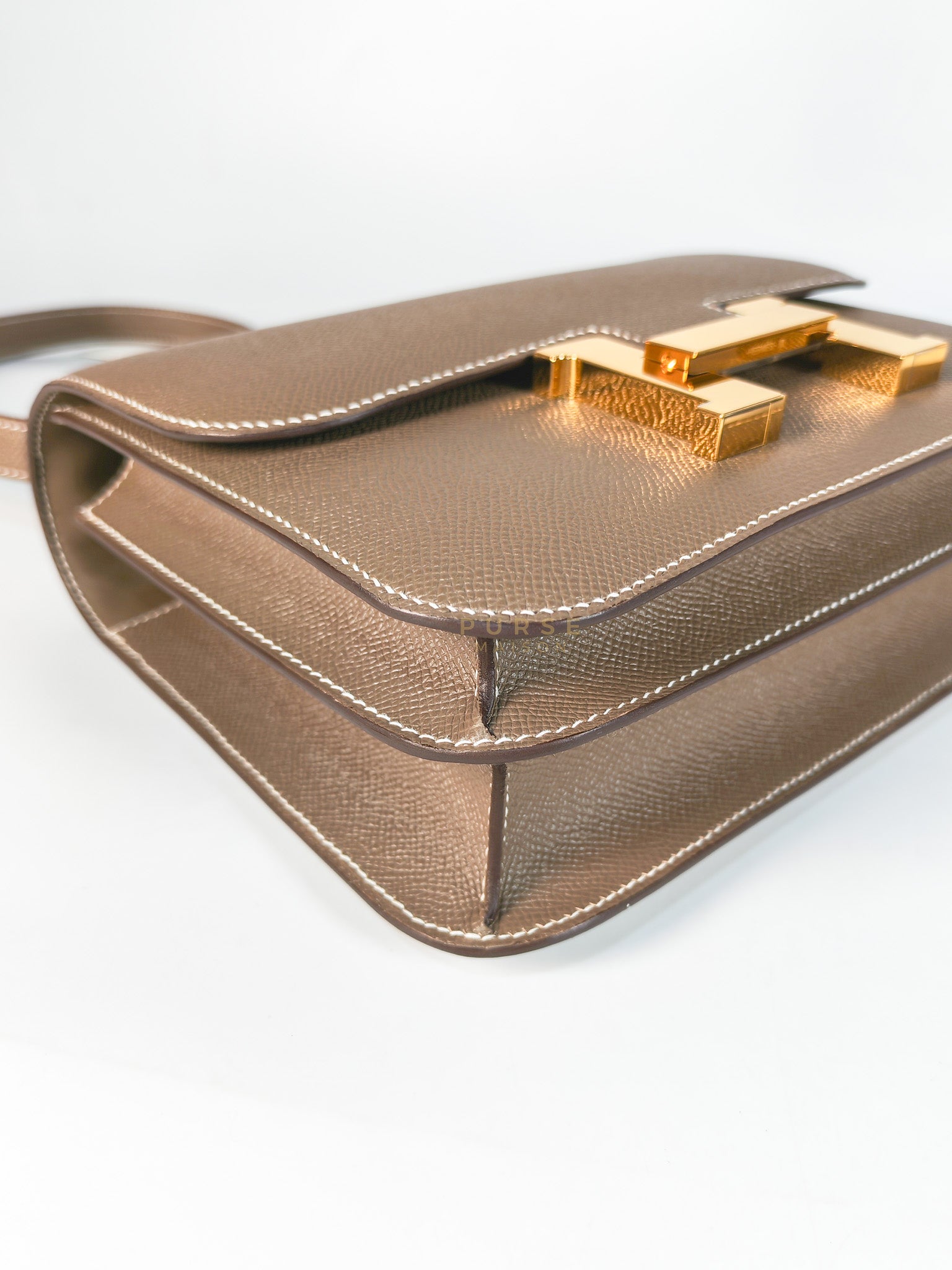 Constance 24 Etoupe in Epsom Leather and Gold Hardware Stamp C (2018) | Purse Maison Luxury Bags Shop