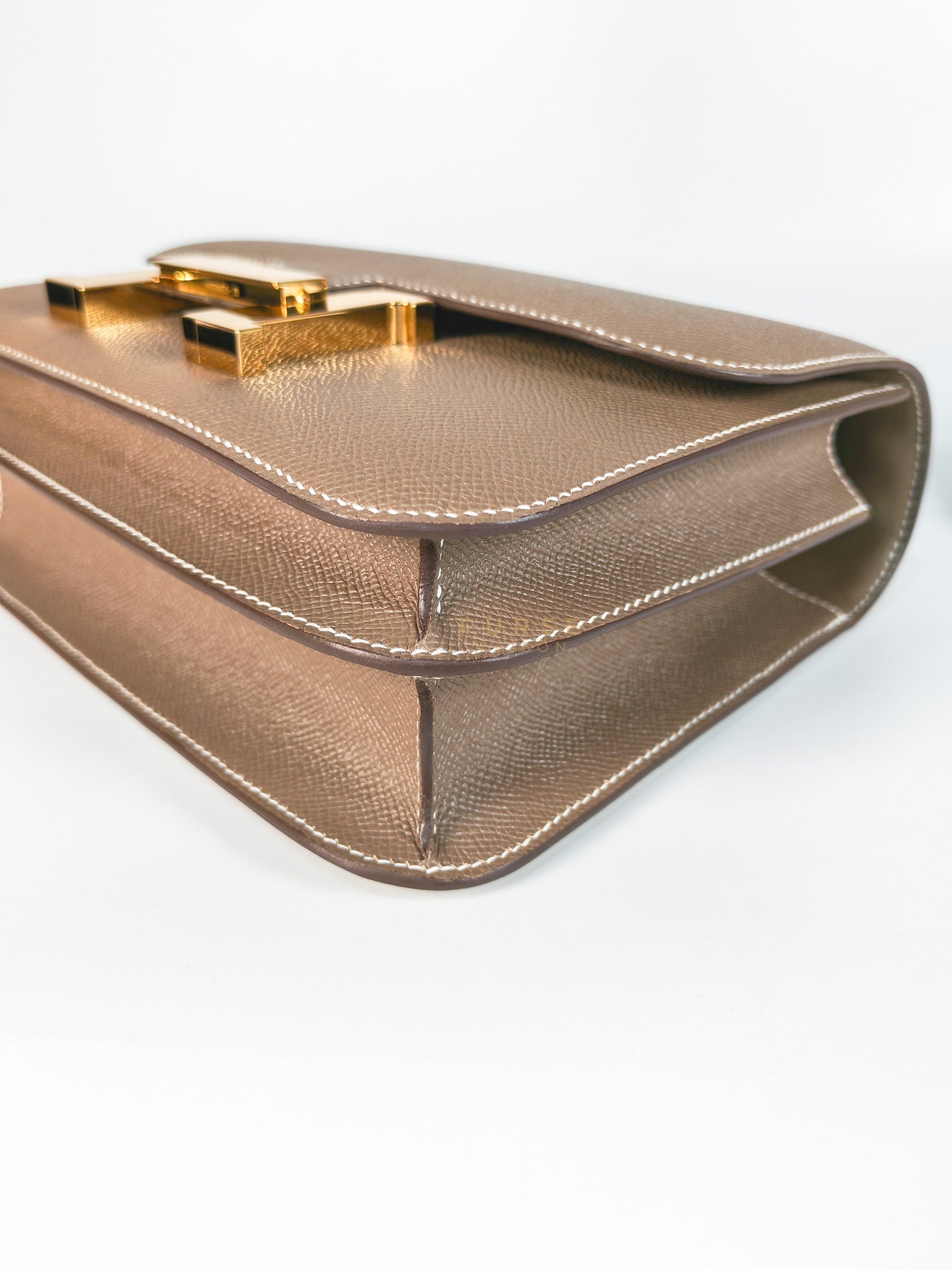 Constance 24 Etoupe in Epsom Leather and Gold Hardware Stamp C (2018) | Purse Maison Luxury Bags Shop