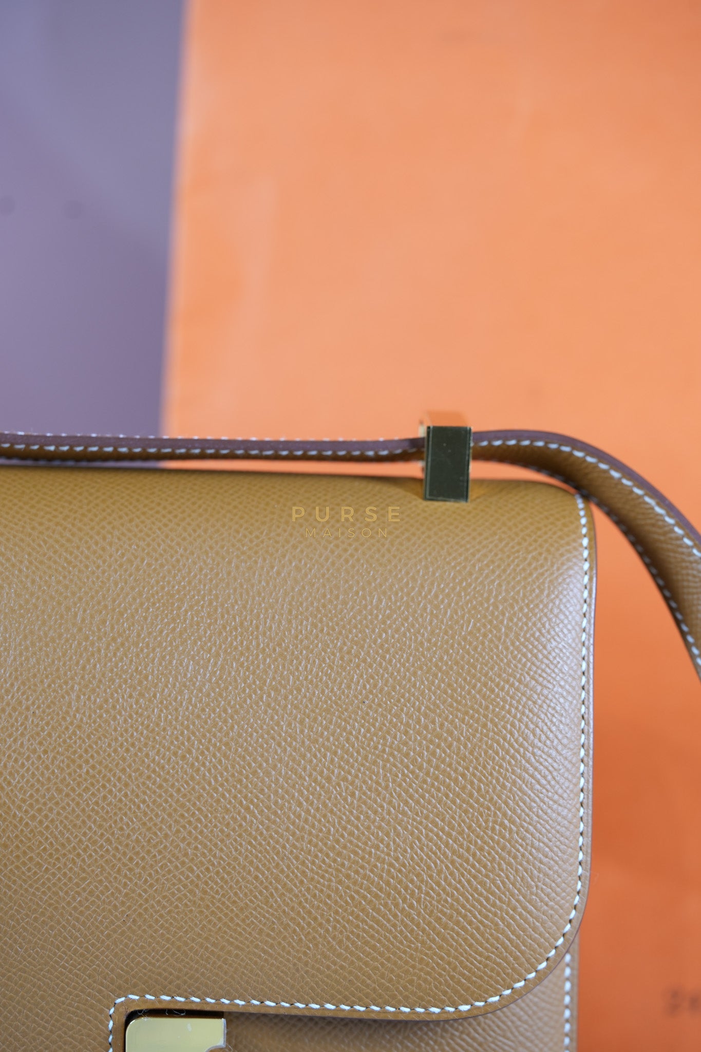 Constance 24 Gold in Epsom Leather and Gold Hardware Stamp K (2025) | Purse Maison Luxury Bags Shop