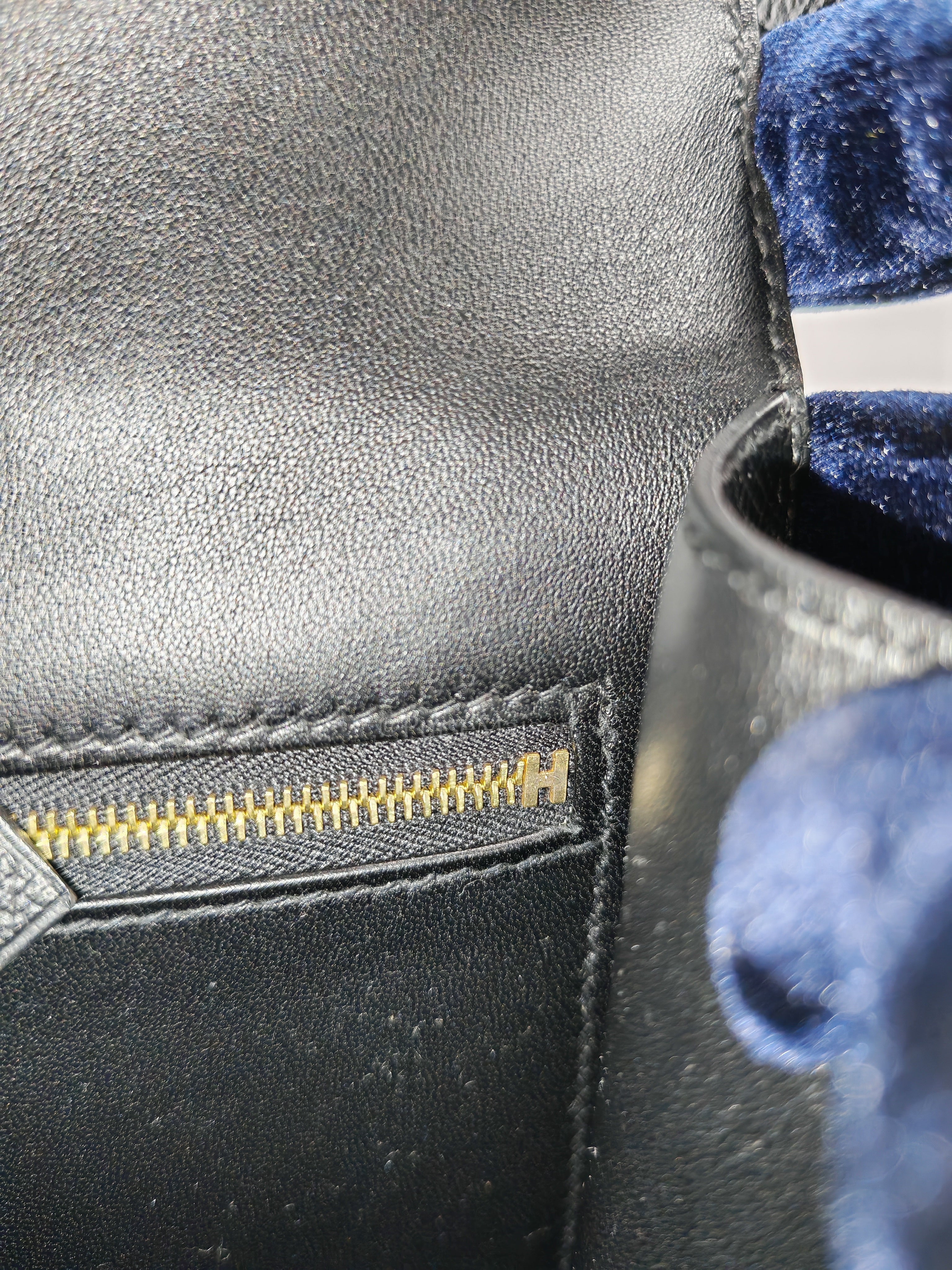 Constance 24 in Black Epsom Leather and Gold Hardware Stamp Y (2020) | Purse Maison Luxury Bags Shop
