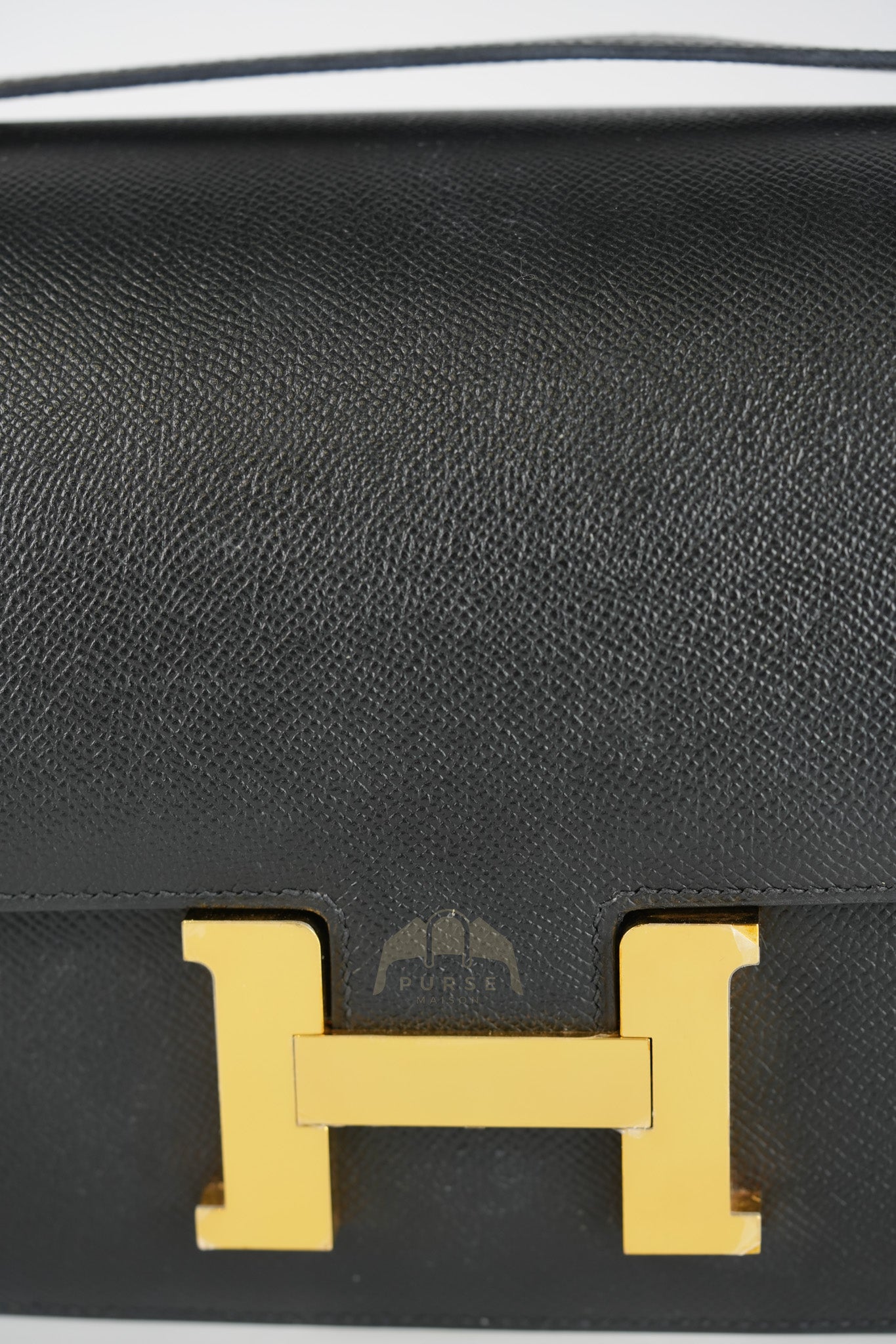 Constance 24 in Black Epsom Leather & Gold Hardware Stamp Z (2021) | Purse Maison Luxury Bags Shop