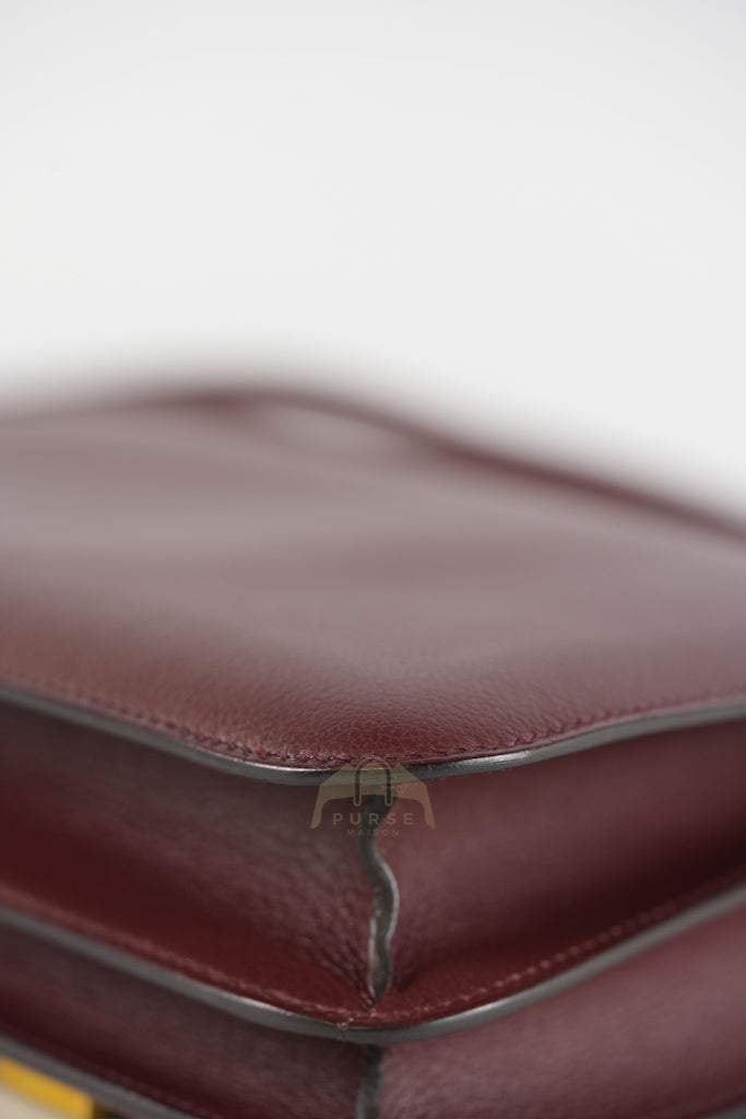 Constance 24 in Bordeaux Evercolor Leather Gold Hardware Stamp A(2017) | Purse Maison Luxury Bags Shop