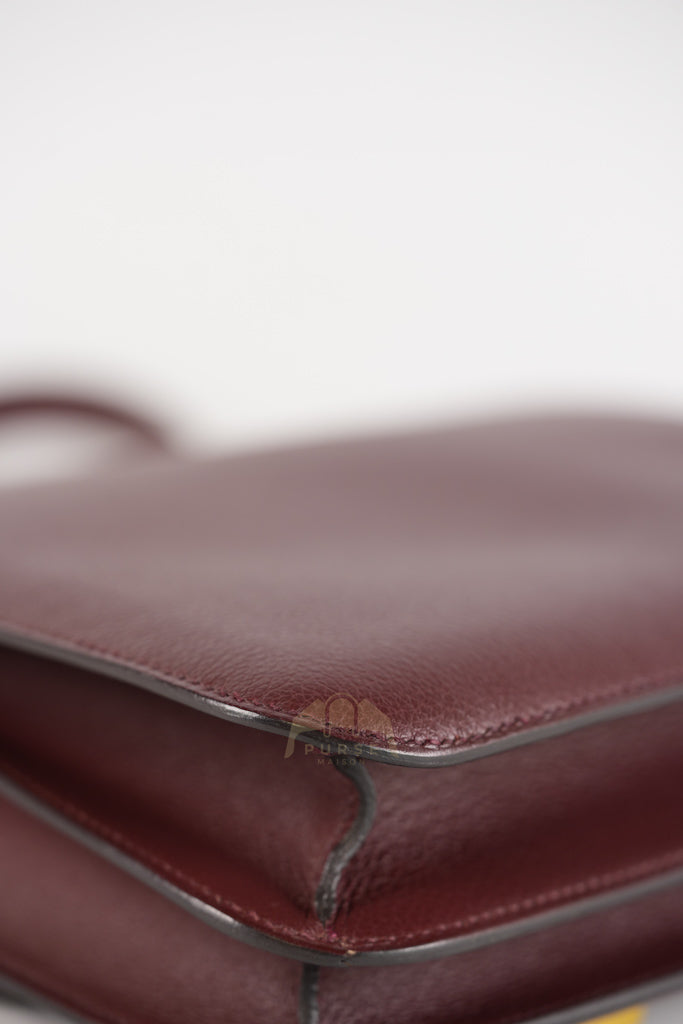 Constance 24 in Bordeaux Evercolor Leather Gold Hardware Stamp A(2017) | Purse Maison Luxury Bags Shop