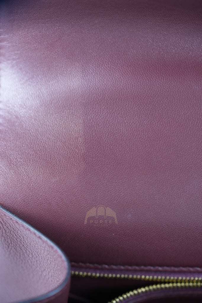 Constance 24 in Bordeaux Evercolor Leather Gold Hardware Stamp A(2017) | Purse Maison Luxury Bags Shop