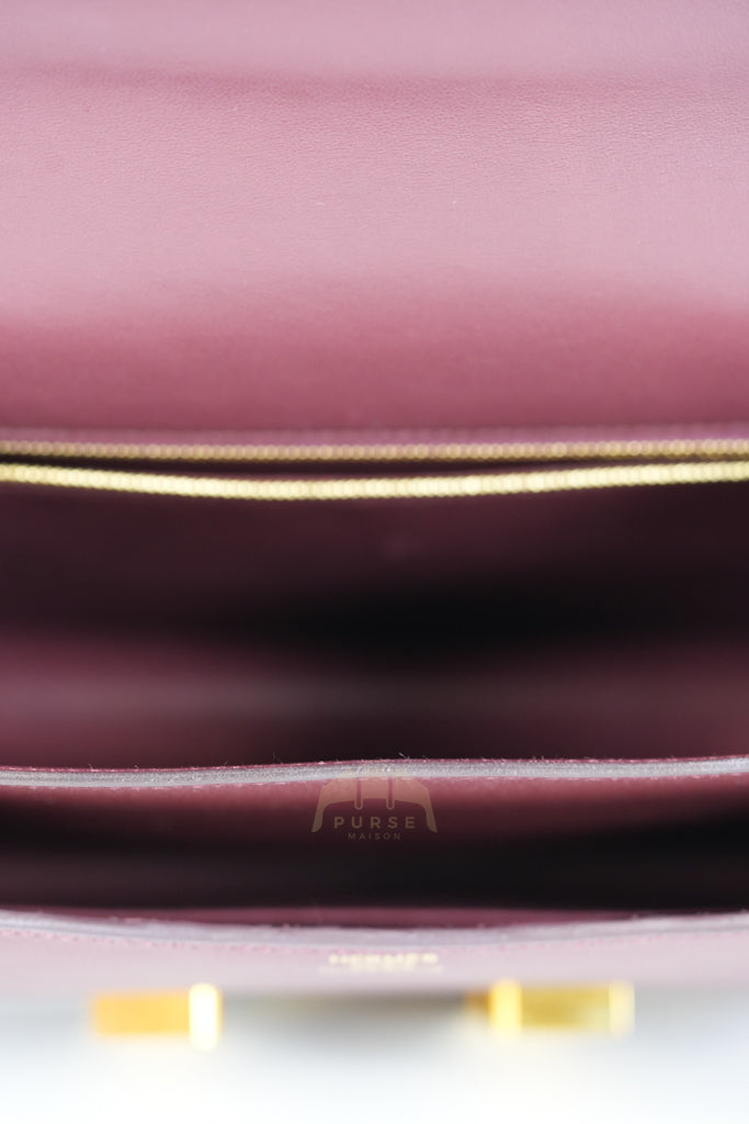 Constance 24 in Bordeaux Evercolor Leather Gold Hardware Stamp A(2017) | Purse Maison Luxury Bags Shop