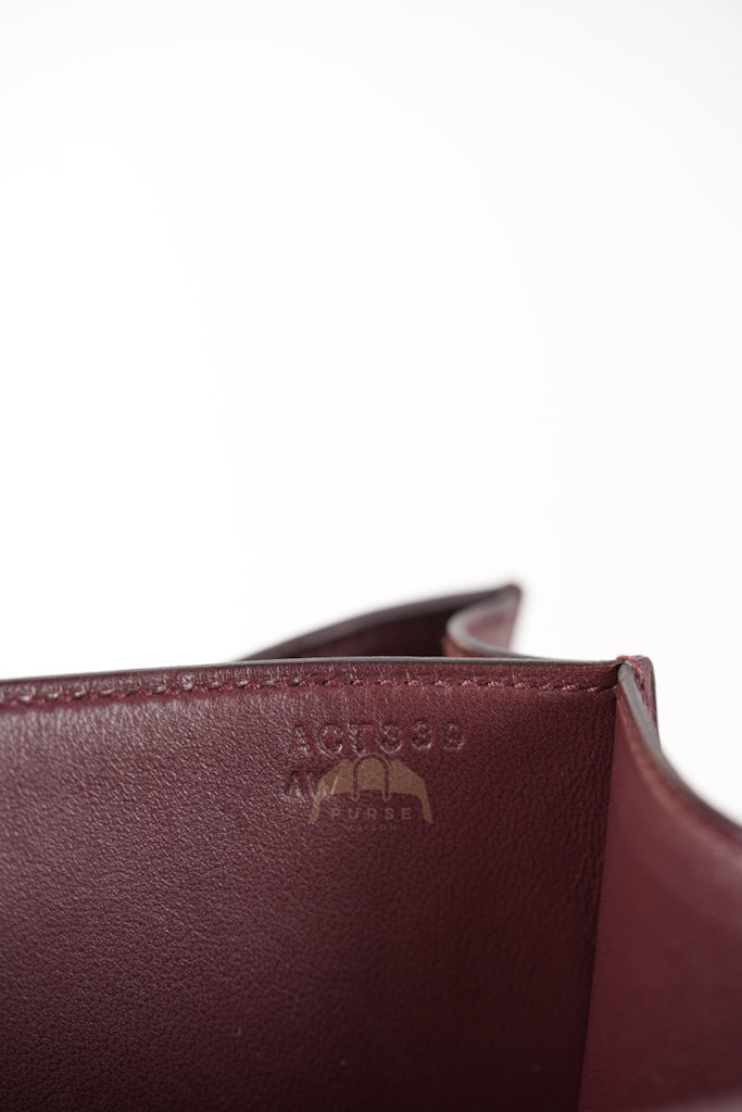 Constance 24 in Bordeaux Evercolor Leather Gold Hardware Stamp A(2017) | Purse Maison Luxury Bags Shop