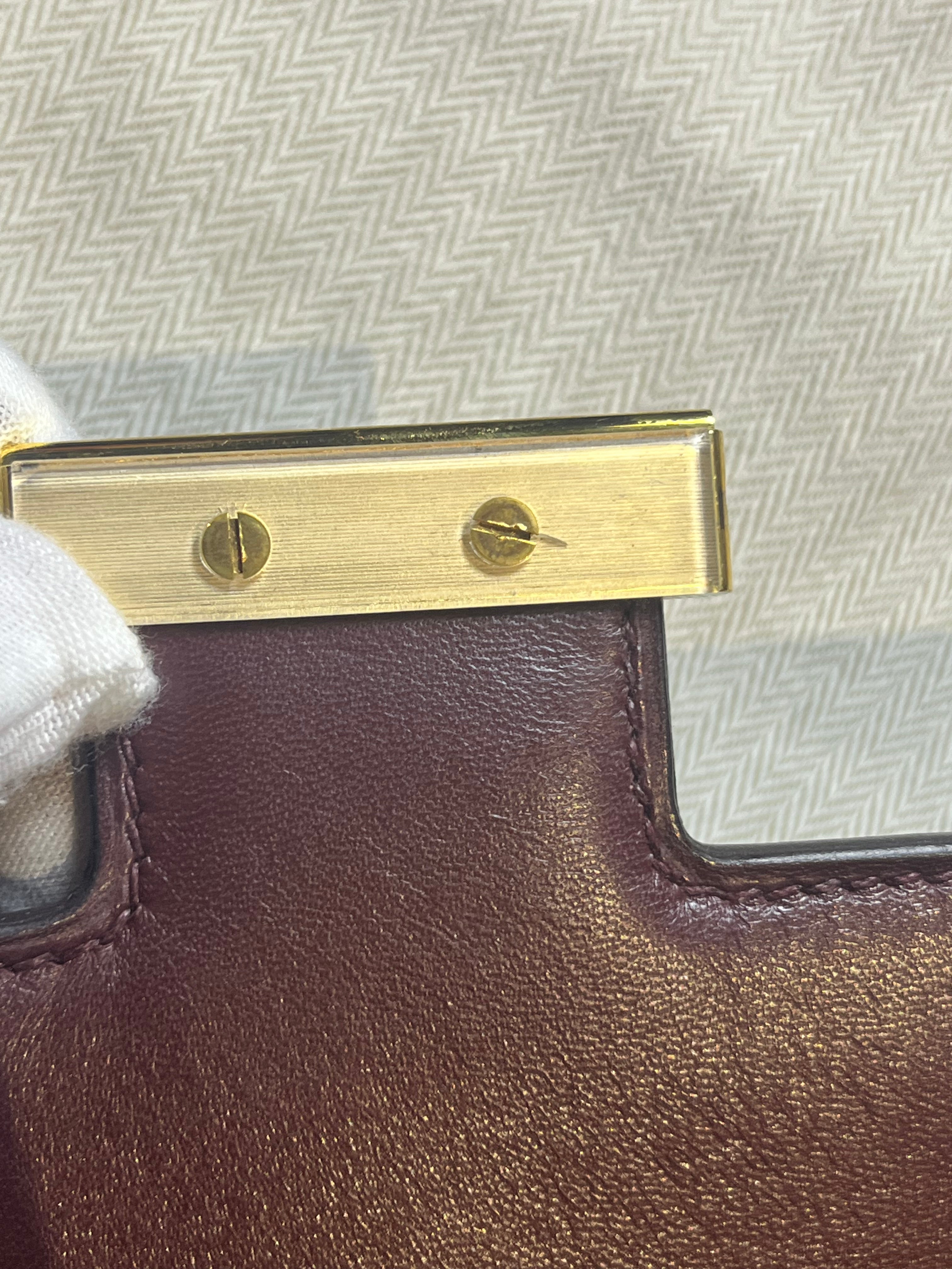 Constance 24 in Bordeaux Evercolor Leather Gold Hardware Stamp A(2017) | Purse Maison Luxury Bags Shop