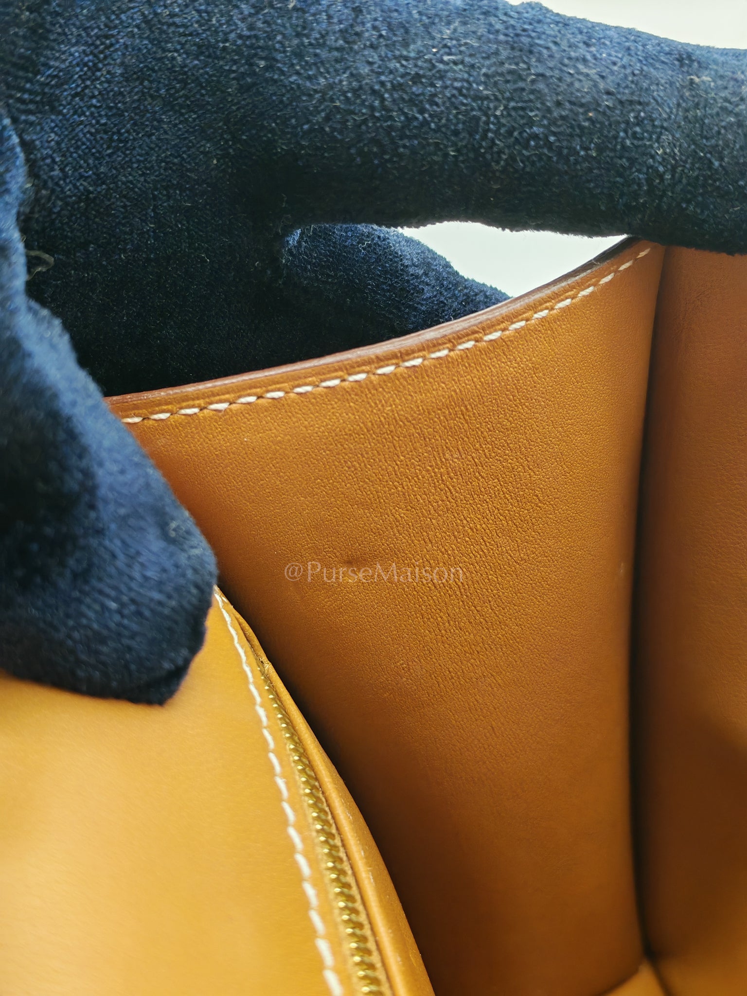 Constance 24 in Gold Evercolor Leather and Gold Hardware Stamp D (2019) | Purse Maison Luxury Bags Shop