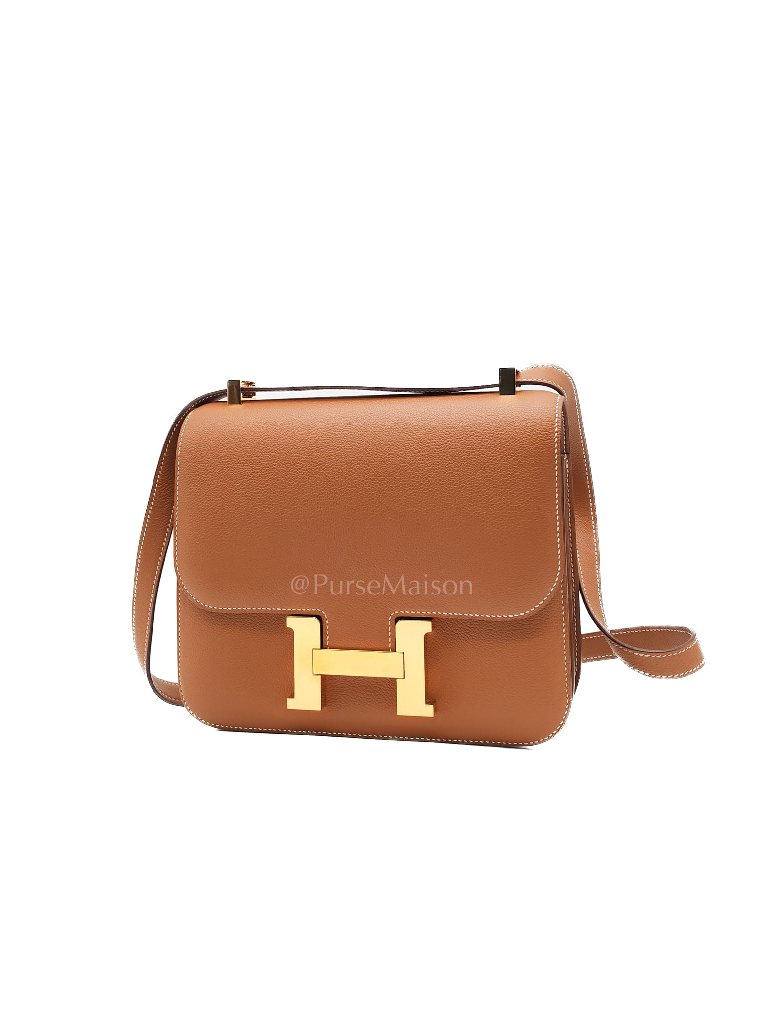 Constance 24 in Gold Evercolor Leather and Gold Hardware Stamp D (2019) | Purse Maison Luxury Bags Shop