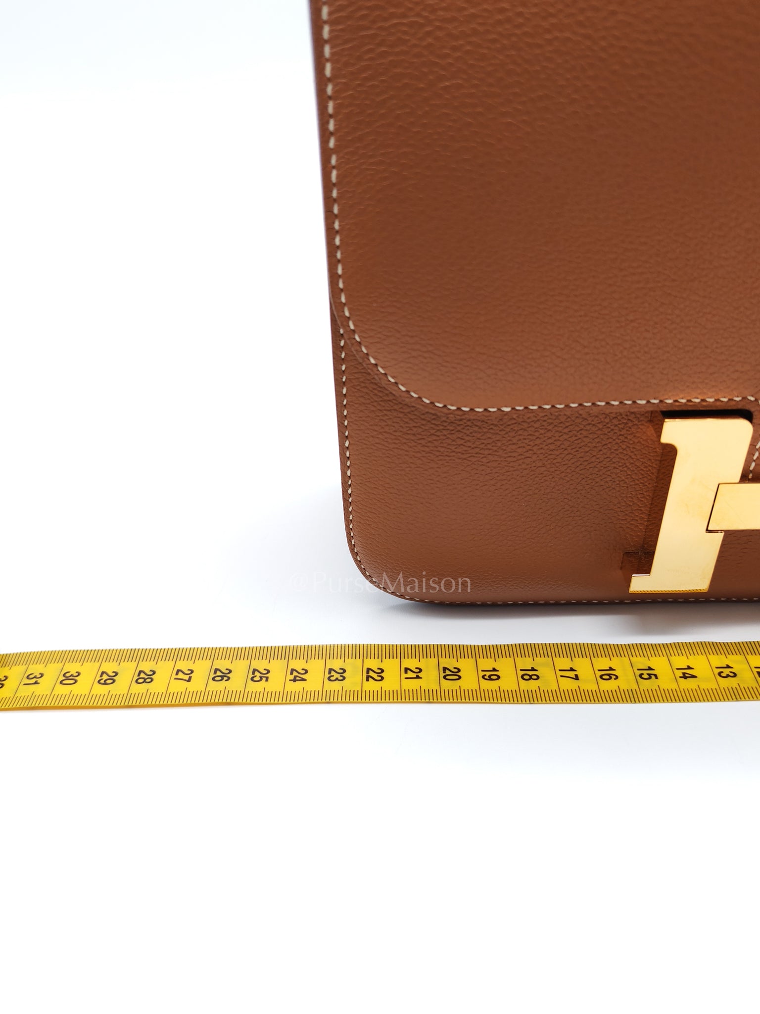 Constance 24 in Gold Evercolor Leather and Gold Hardware Stamp D (2019) | Purse Maison Luxury Bags Shop