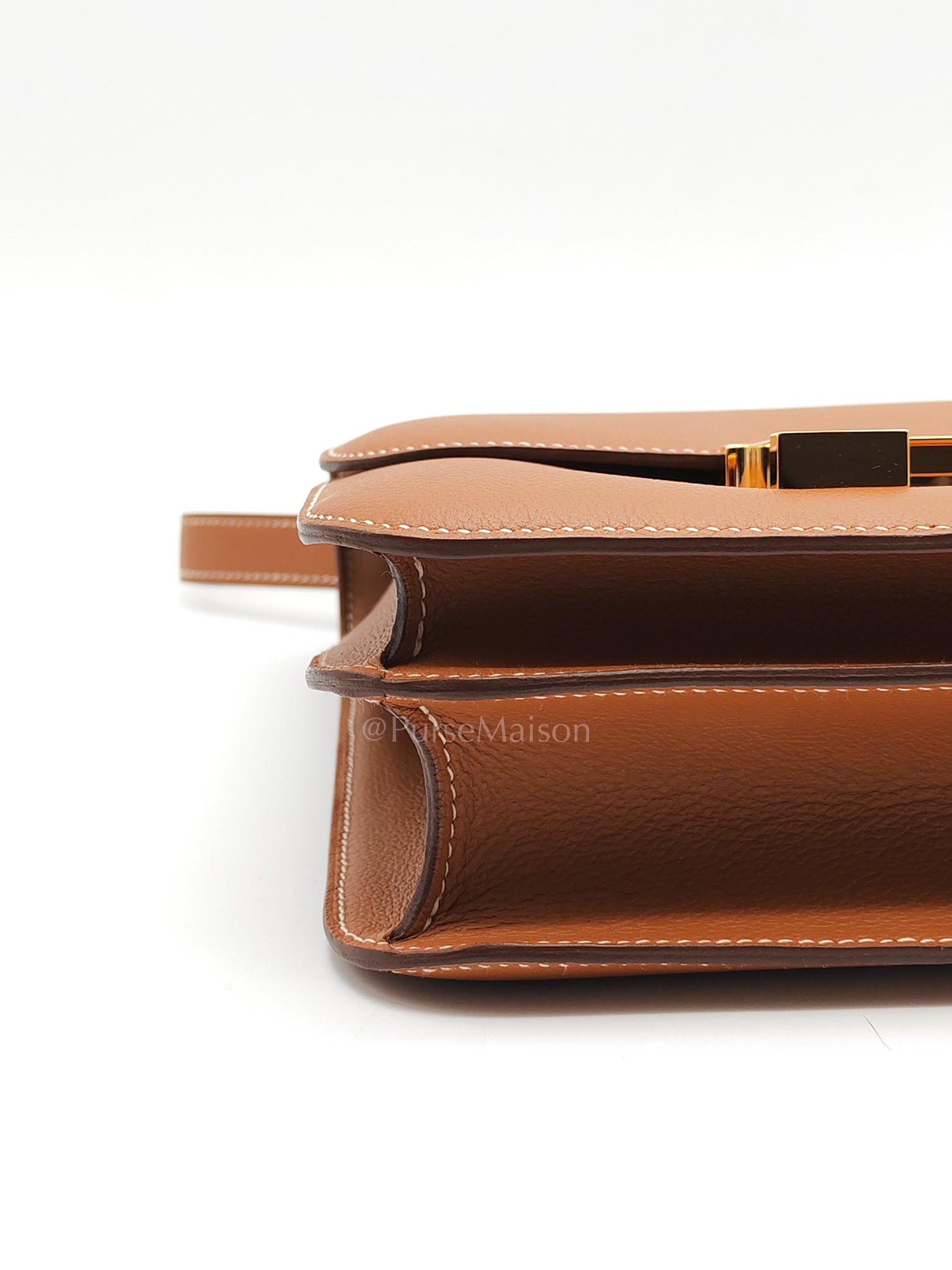 Constance 24 in Gold Evercolor Leather and Gold Hardware Stamp D (2019) | Purse Maison Luxury Bags Shop