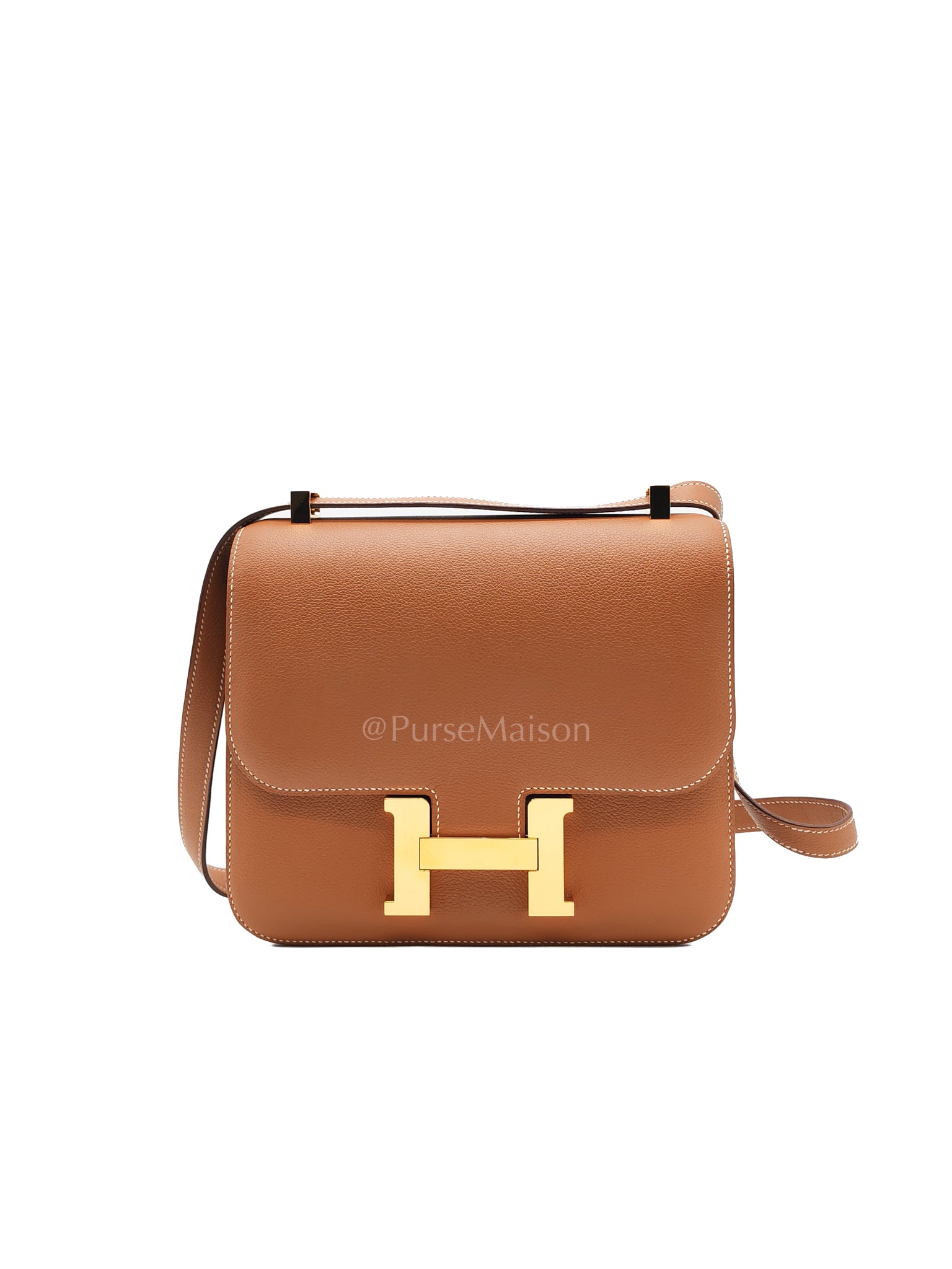 Constance 24 in Gold Evercolor Leather and Gold Hardware Stamp D (2019) | Purse Maison Luxury Bags Shop