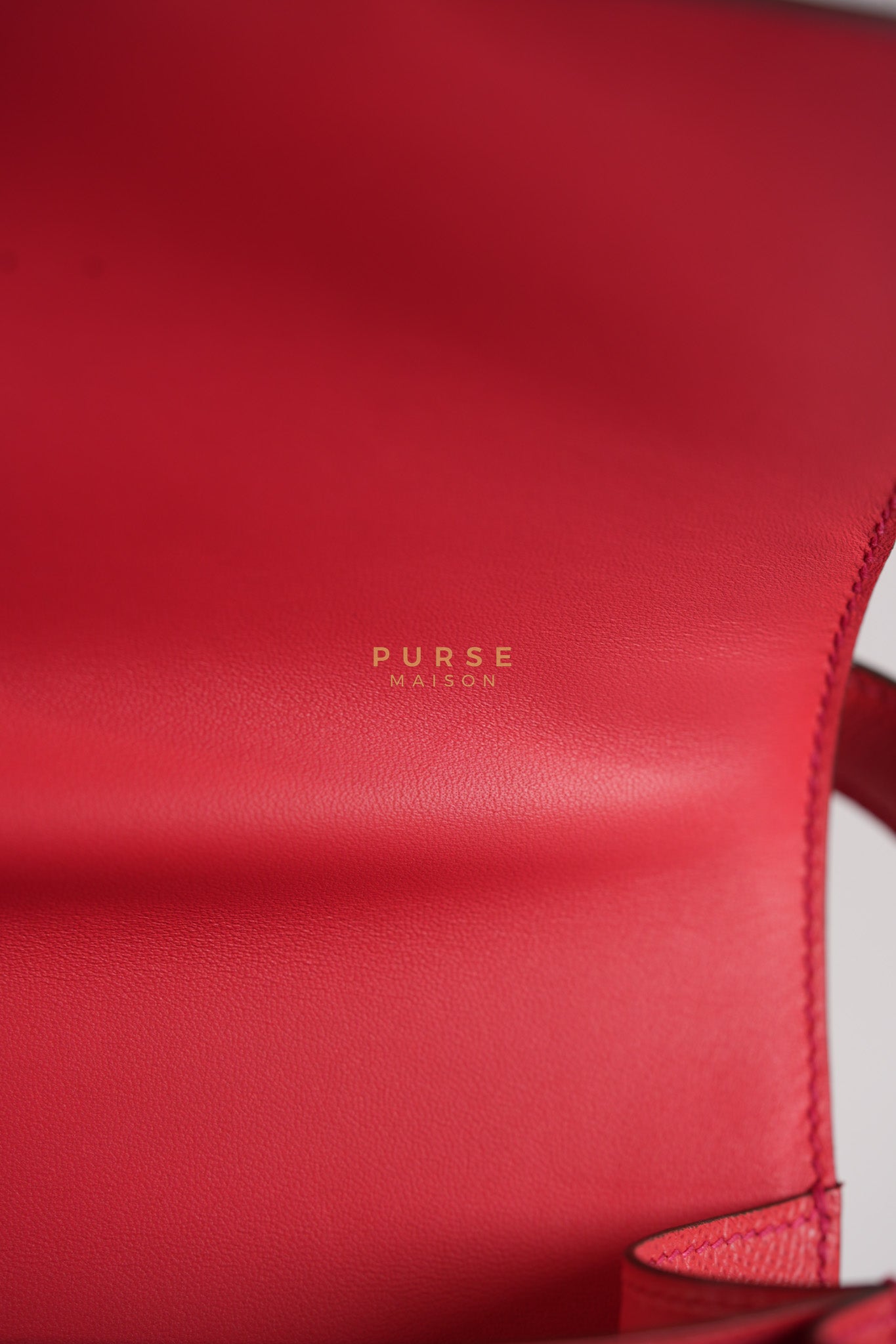 Constance 24 in Red Epsom Leather & Gold Hardware Stamp C (2018) | Purse Maison Luxury Bags Shop