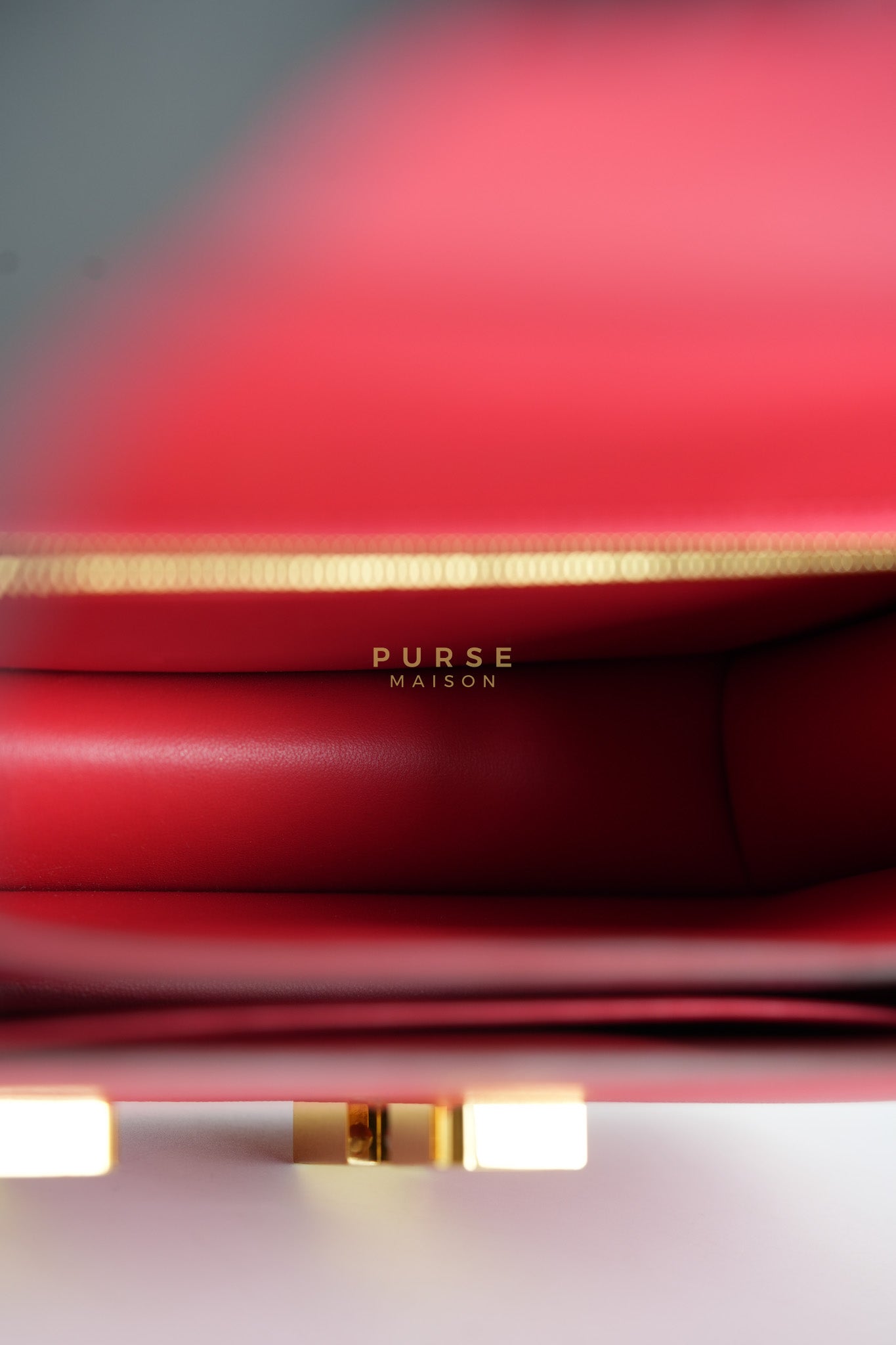 Constance 24 in Red Epsom Leather & Gold Hardware Stamp C (2018) | Purse Maison Luxury Bags Shop