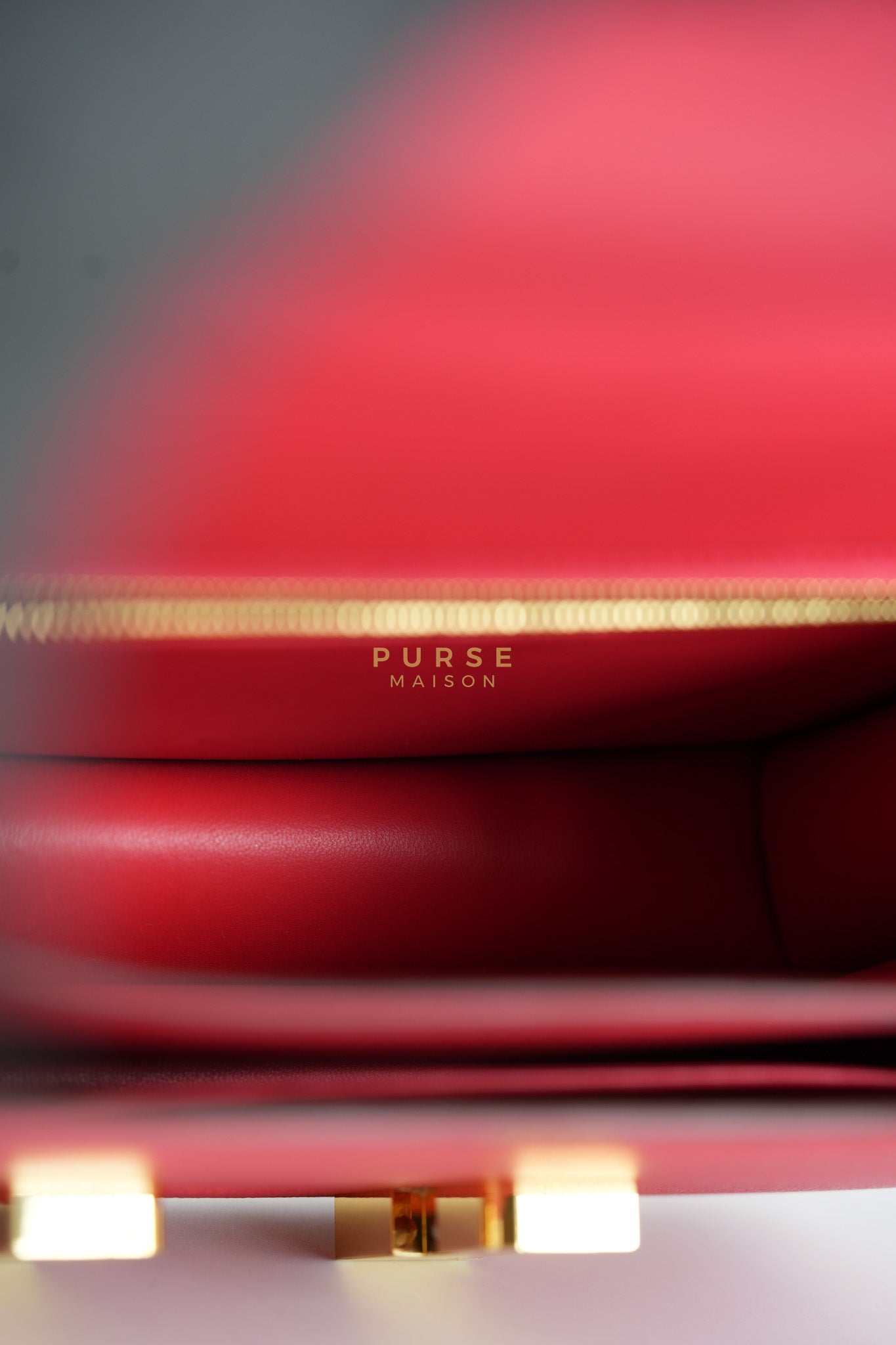 Constance 24 in Red Epsom Leather & Gold Hardware Stamp C (2018) | Purse Maison Luxury Bags Shop