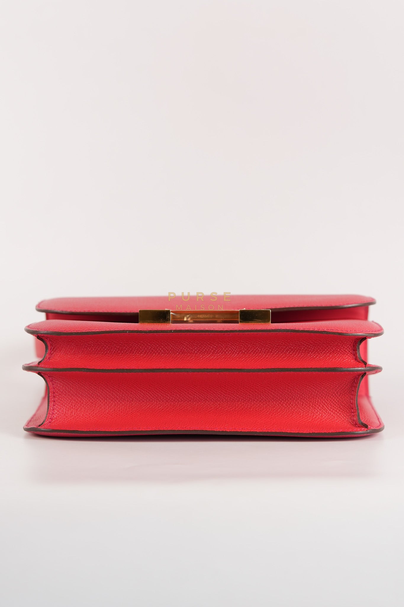 Constance 24 in Red Epsom Leather & Gold Hardware Stamp C (2018) | Purse Maison Luxury Bags Shop