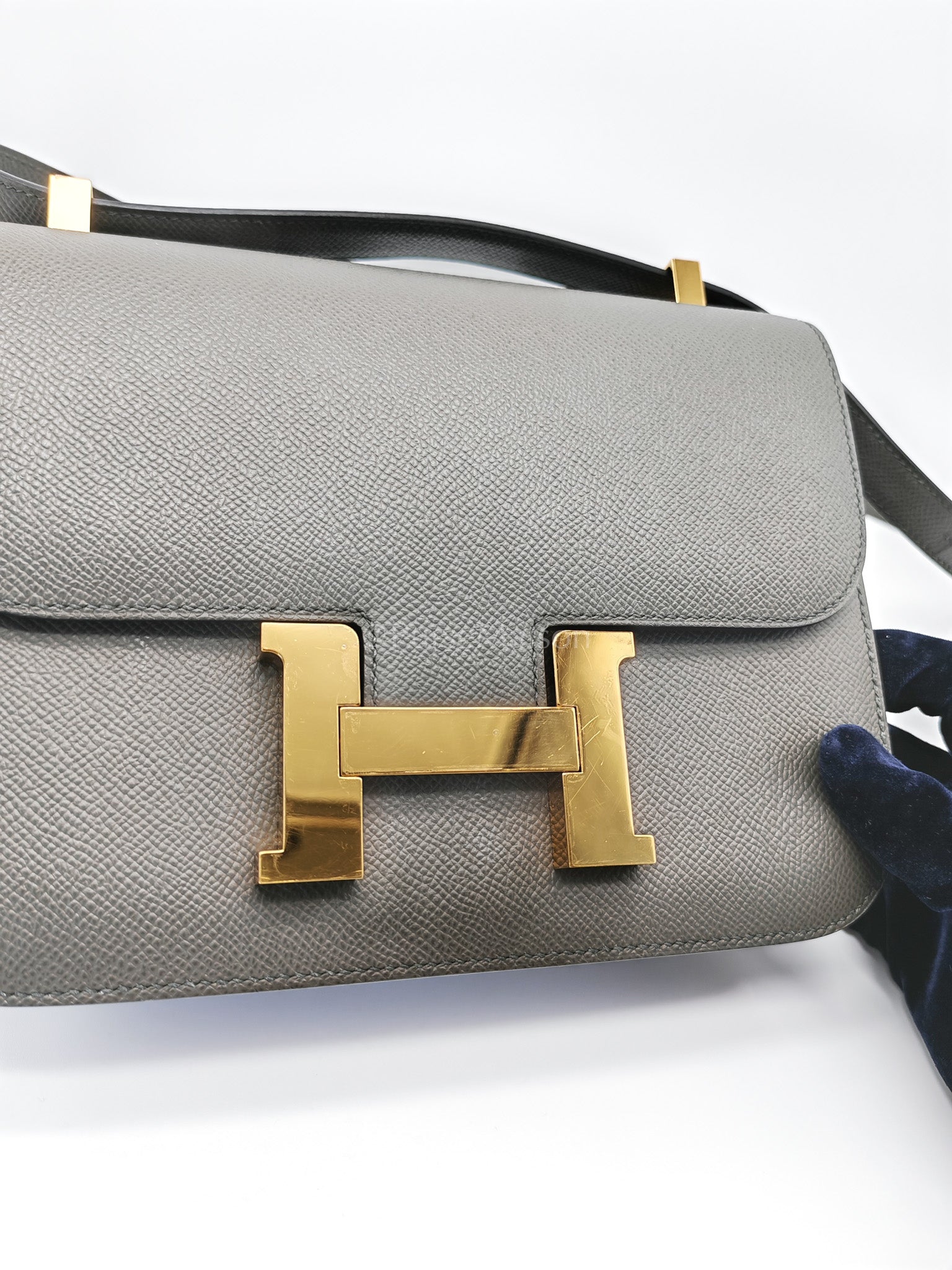 Constance 24 in Vert De Gris Epsom Leather Gold Hardware with Mirror Stamp U(2022) | Purse Maison Luxury Bags Shop