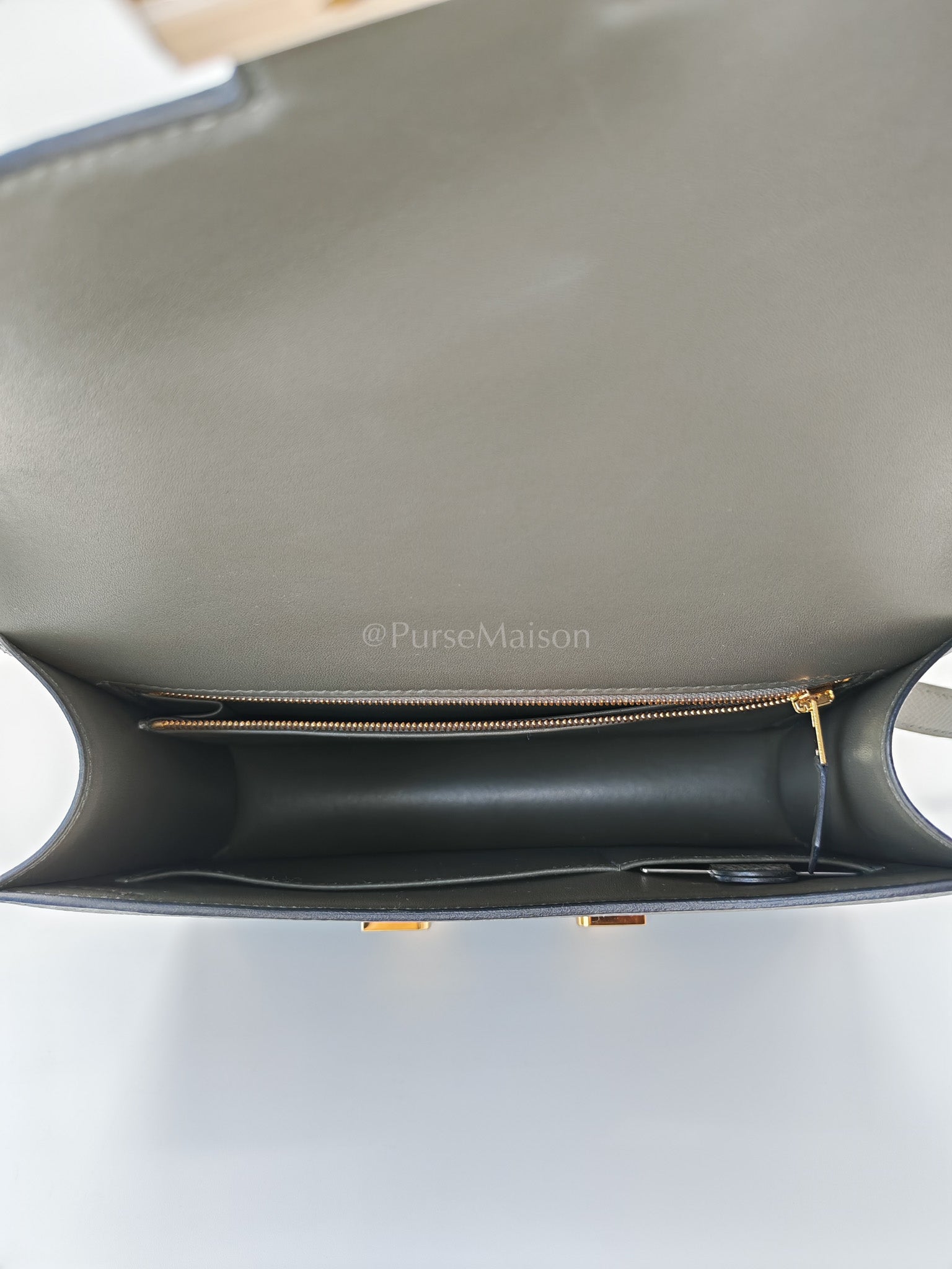 Constance 24 in Vert De Gris Epsom Leather Gold Hardware with Mirror Stamp U(2022) | Purse Maison Luxury Bags Shop